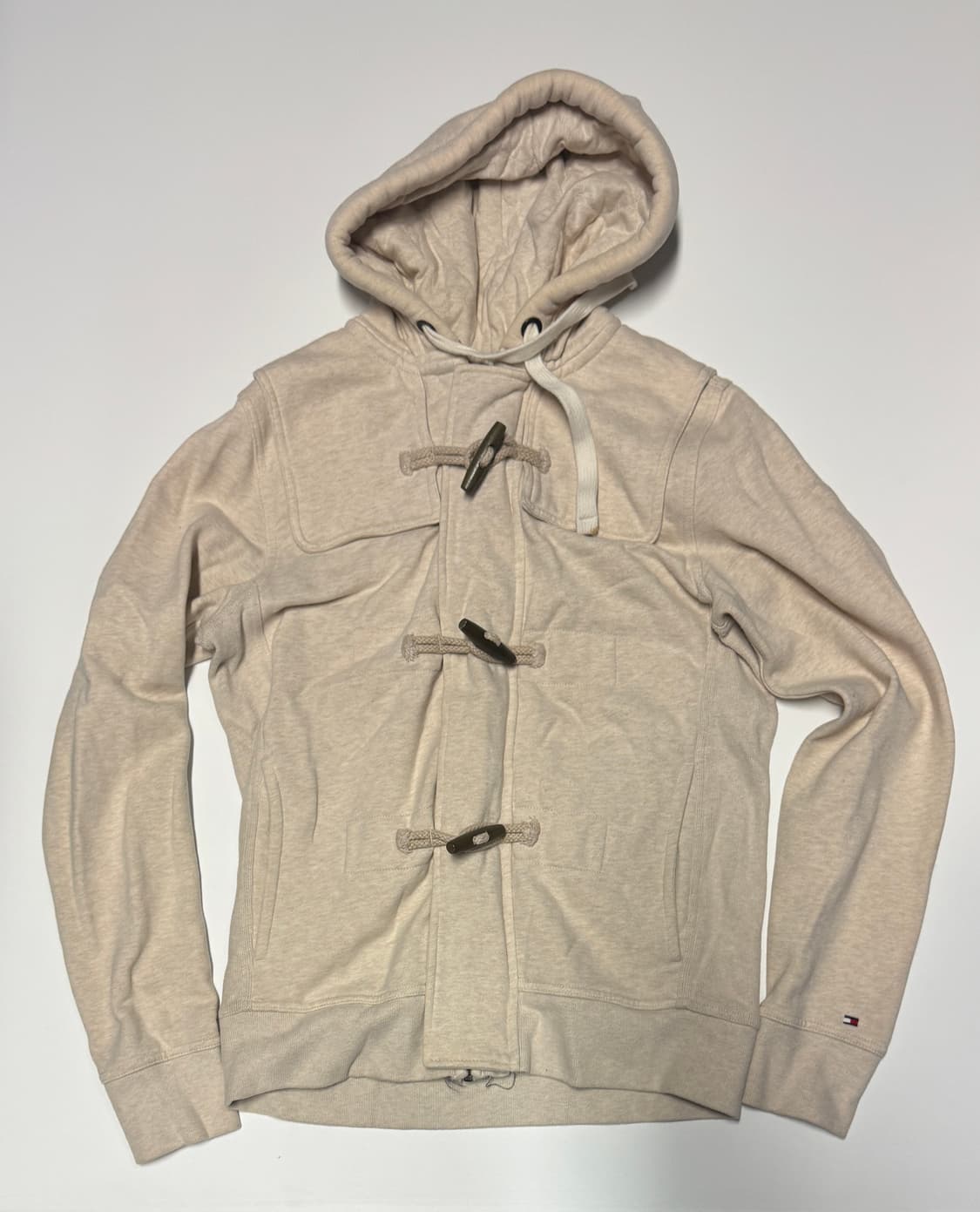 타미힐피거 귀여운 더플 떡볶이 후드집업 오트밀 M 상품이미지1