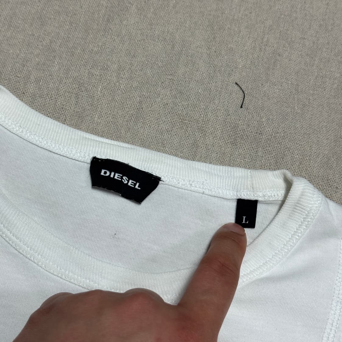 디젤 빈티지 패치워크 배색 반팔 L 상품이미지6