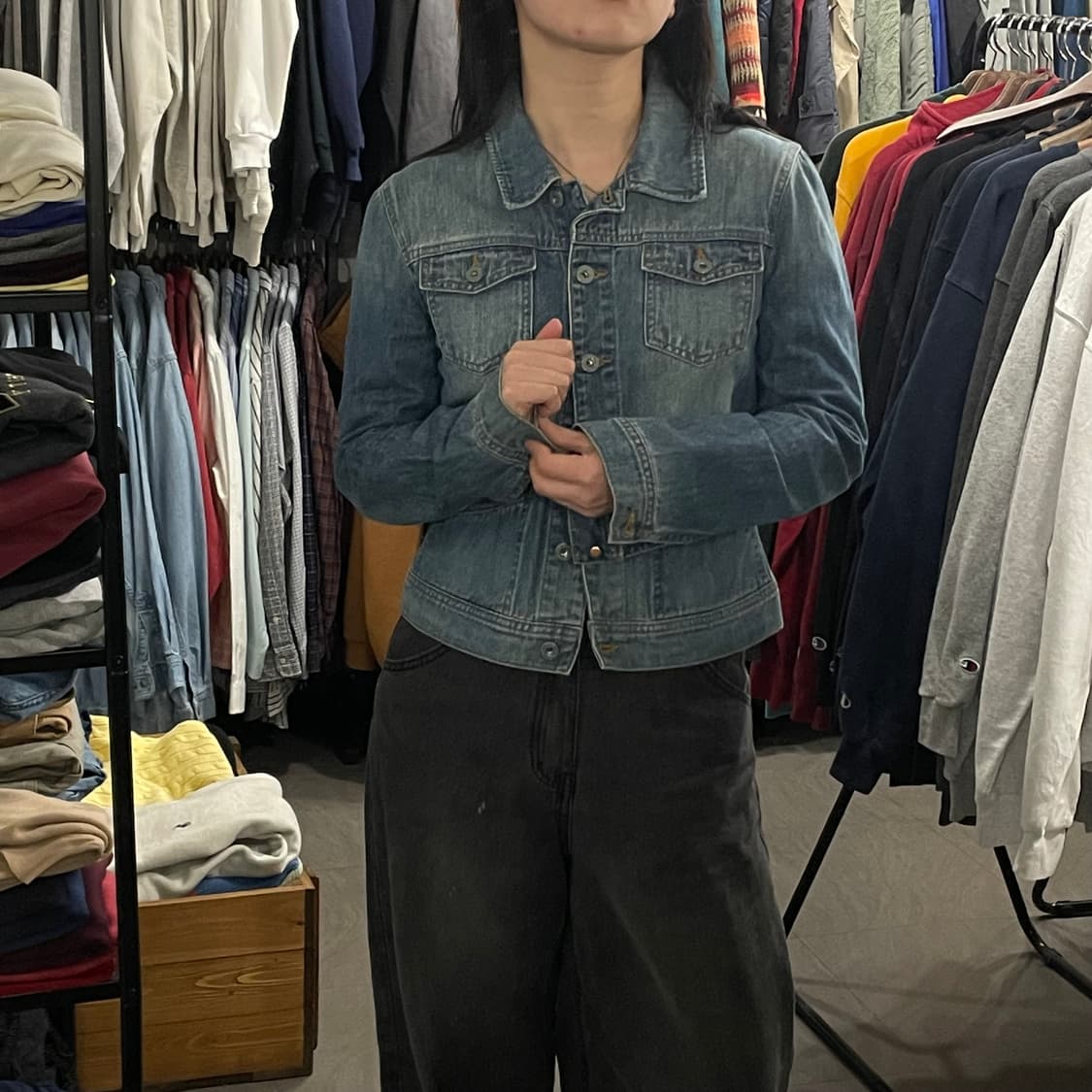 폴로 국내 두산 정품 여성 여자 데님 자켓 상품이미지2