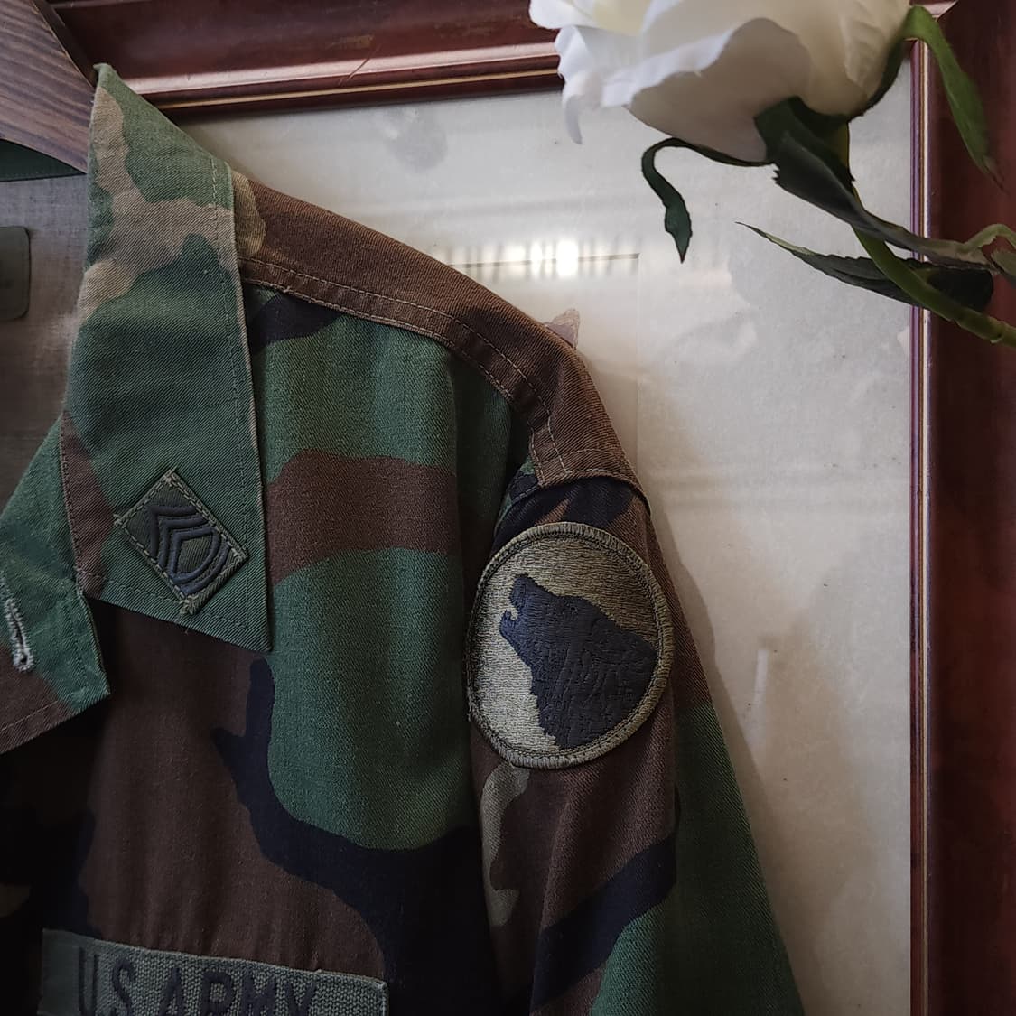 90s 미군 우드랜드 카모셔츠 BDU 미디움 레귤러 상품이미지6