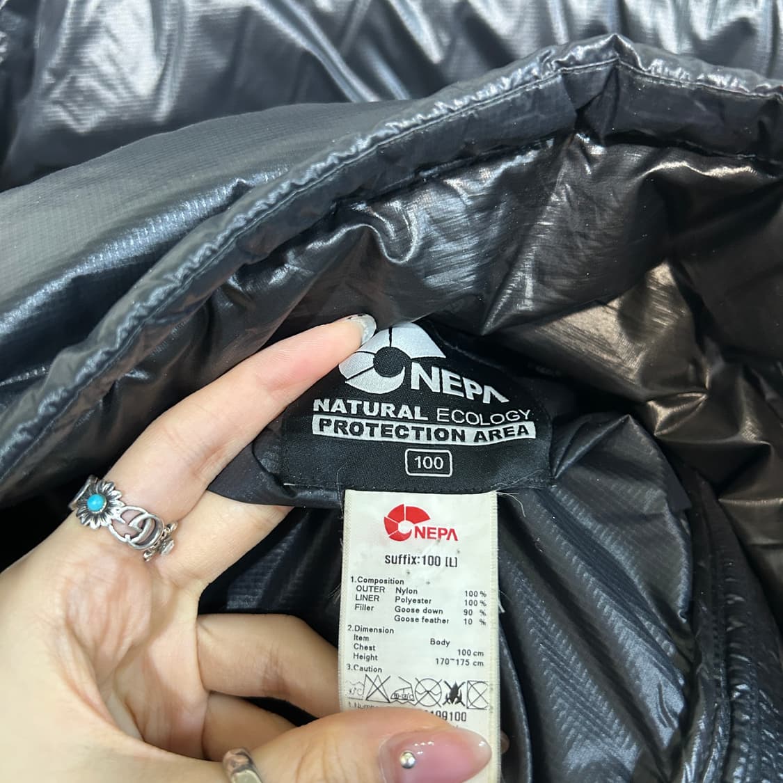 네파 남성 800필 구스다운 패딩 100 상품이미지4