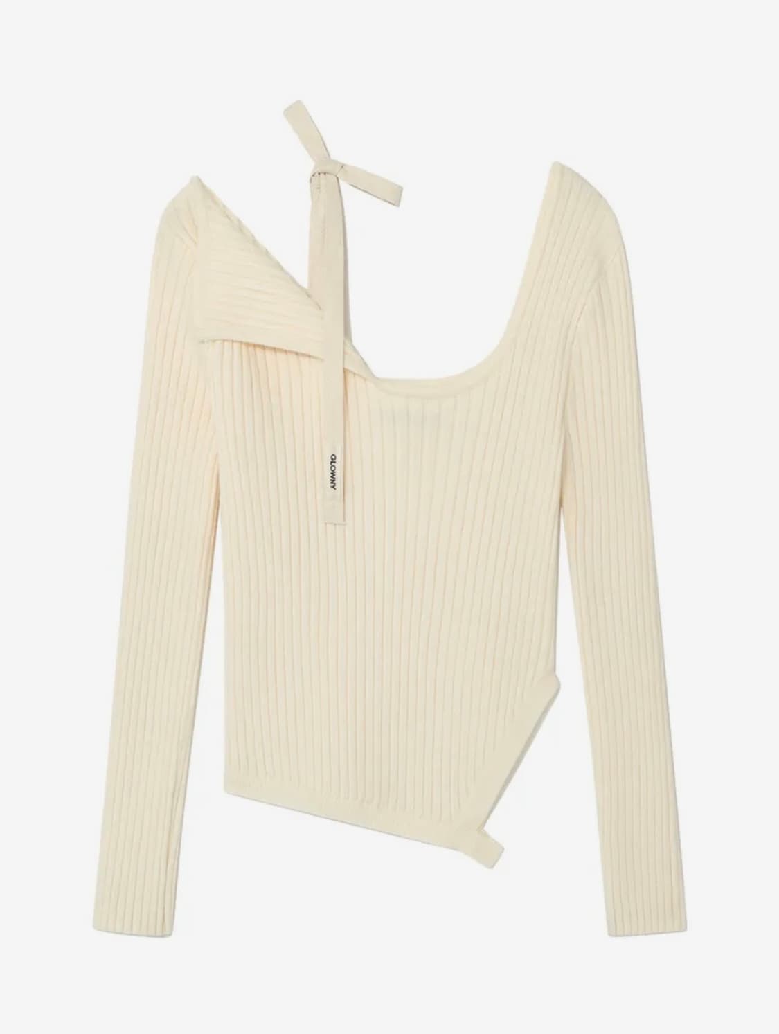 택0 새상품) 글로니 아이사 니트 탑 크림 상품이미지1