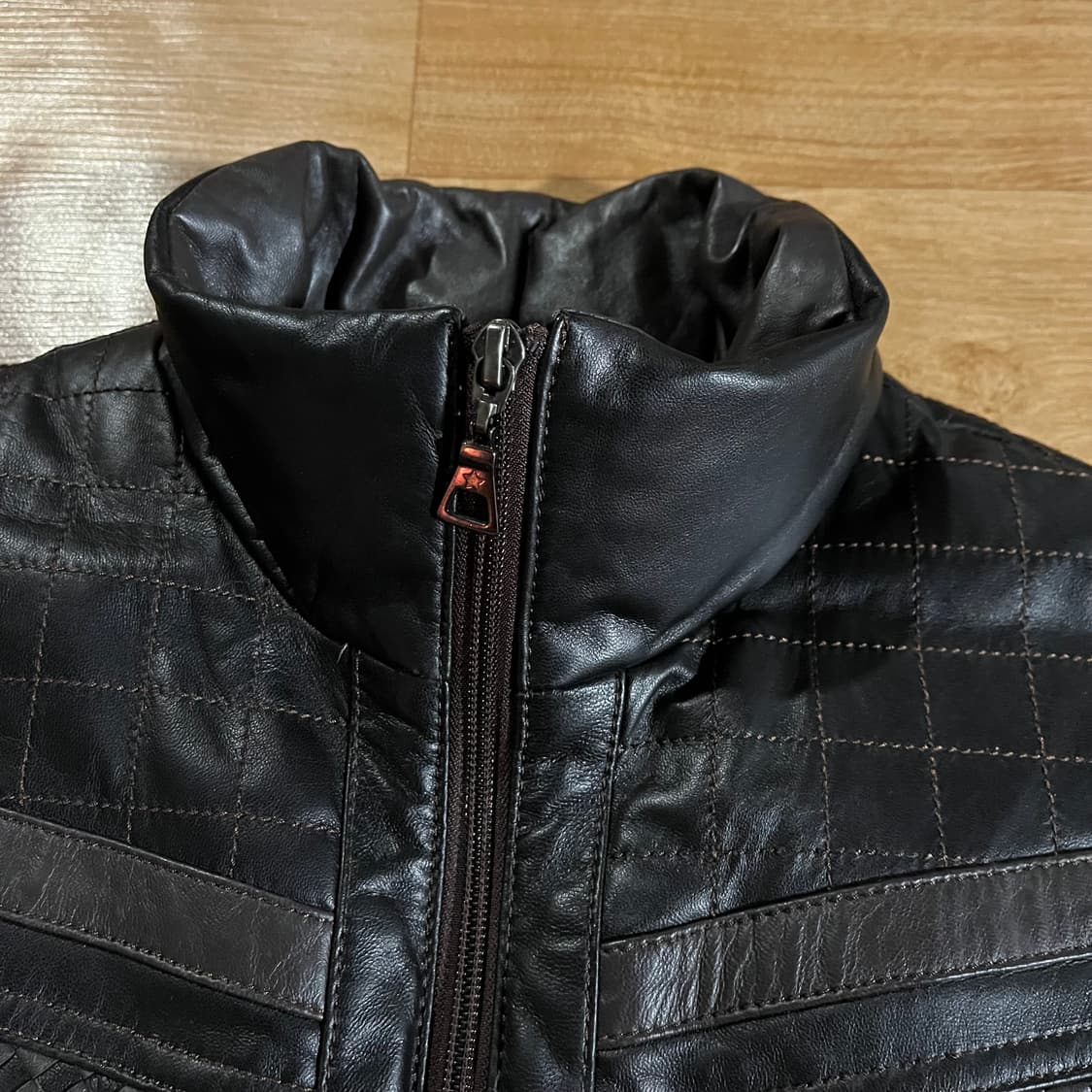 [100] 바라시 밀라노 구스 레더 베스트 상품이미지3