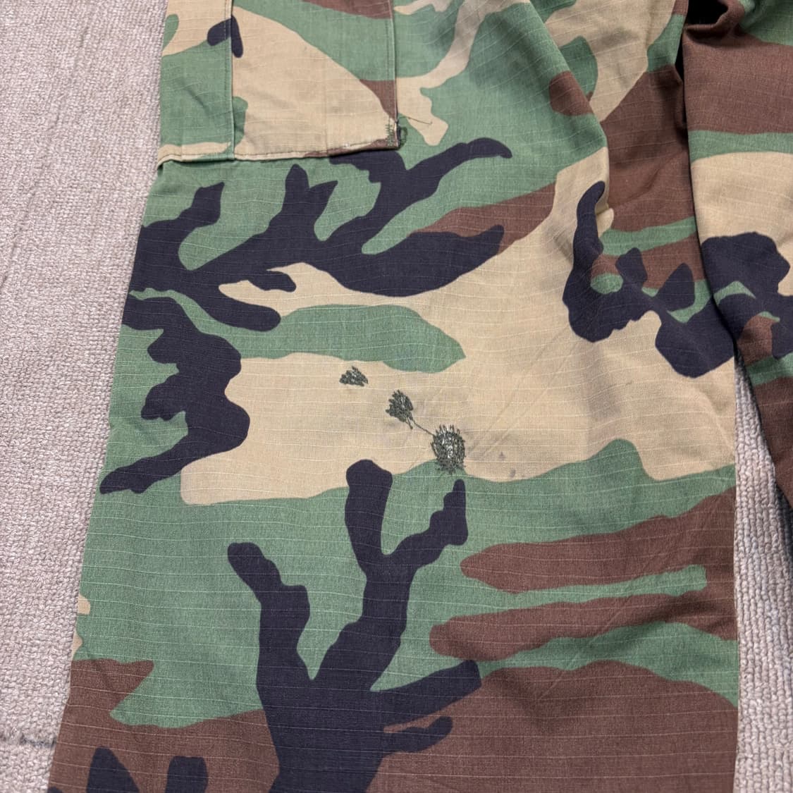 90s us army og woodland 미군 립스탑 트라우져 카고팬츠 상품이미지6