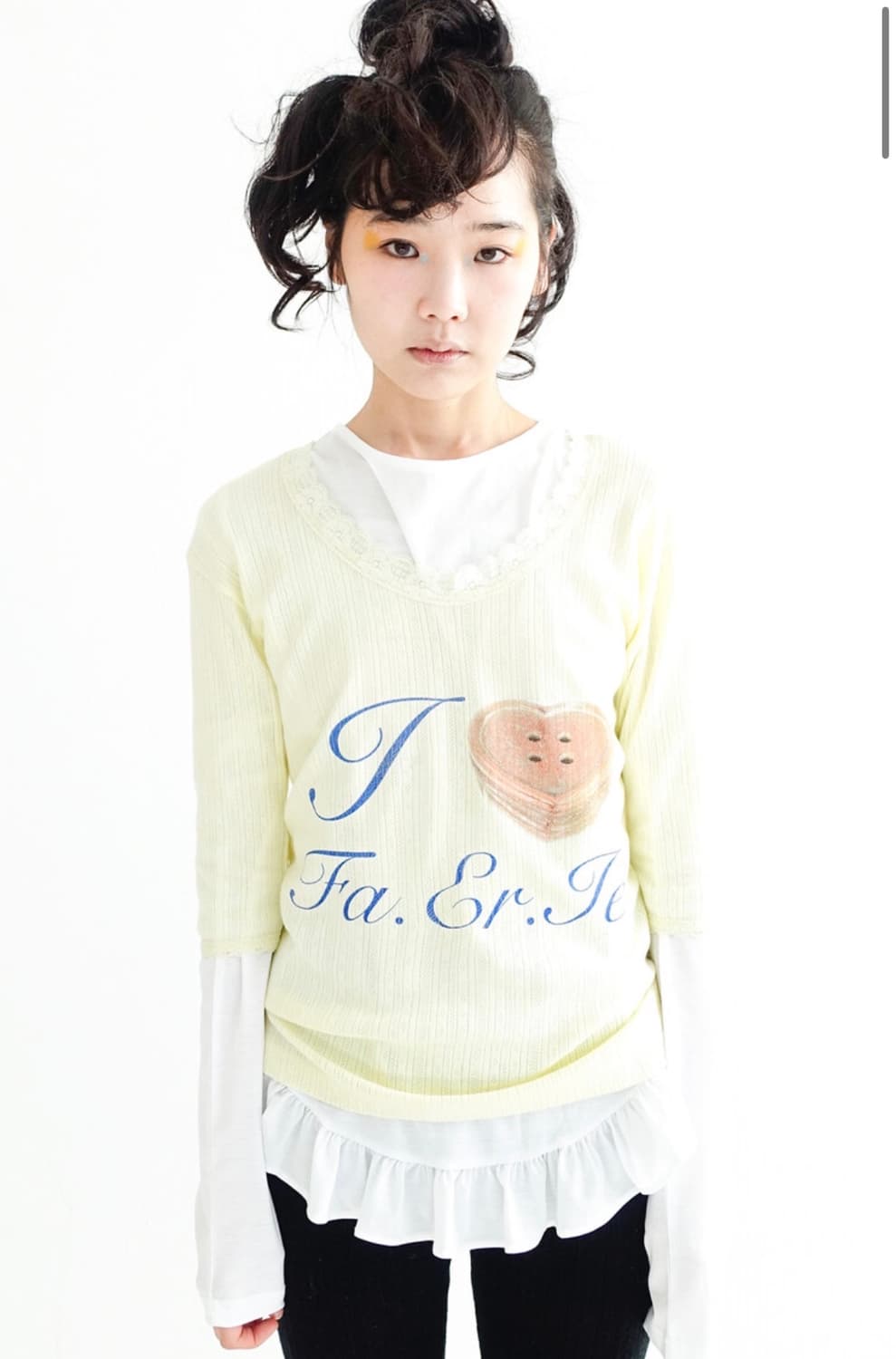 샵페어리 레이스 티셔츠 레몬 상품이미지2