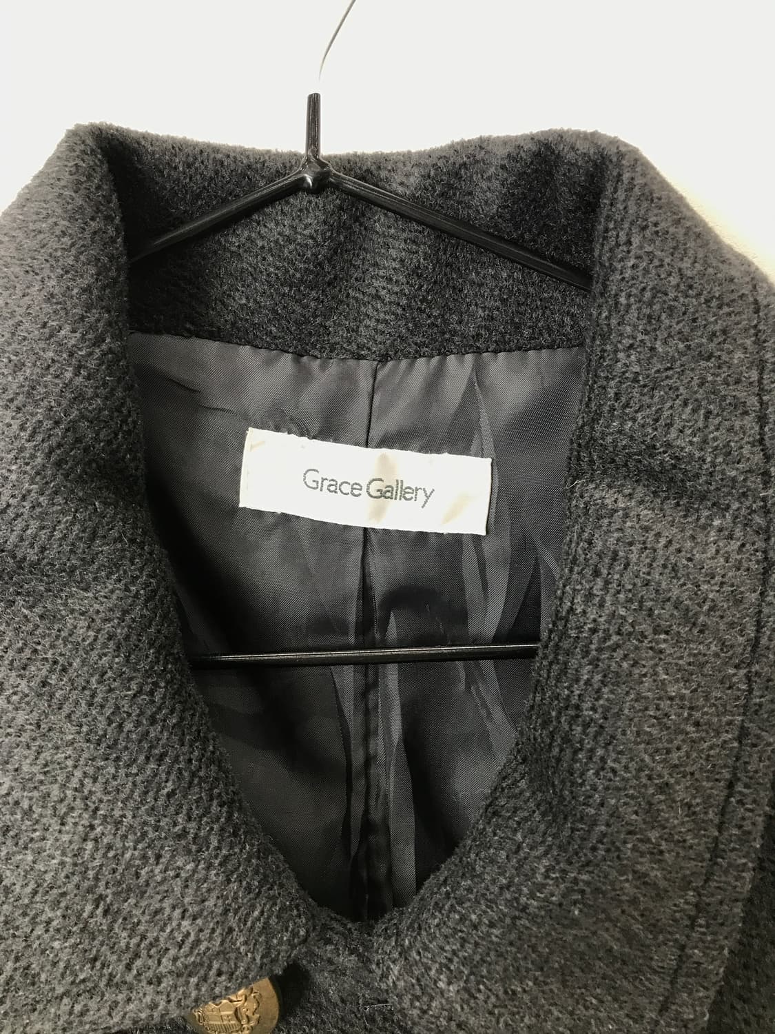 Jpn Dark Grey Double-Breasted Cape Coat 상품이미지5