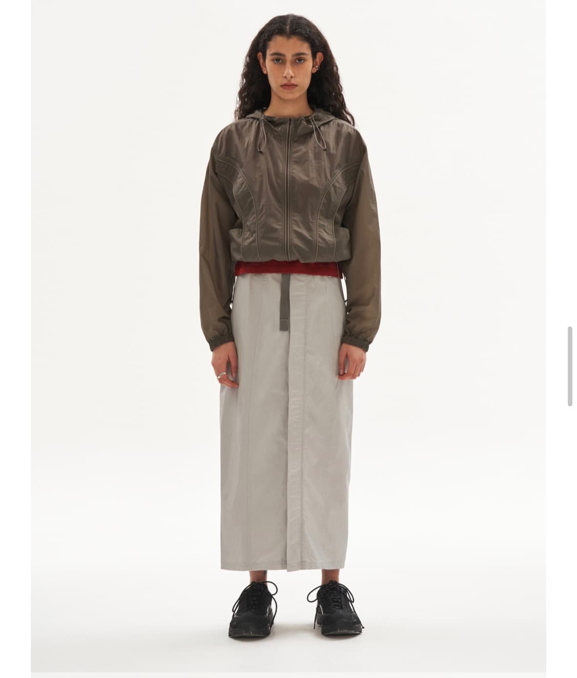 웰빙익스프레스 벨티드 롱 스커트 상품이미지1