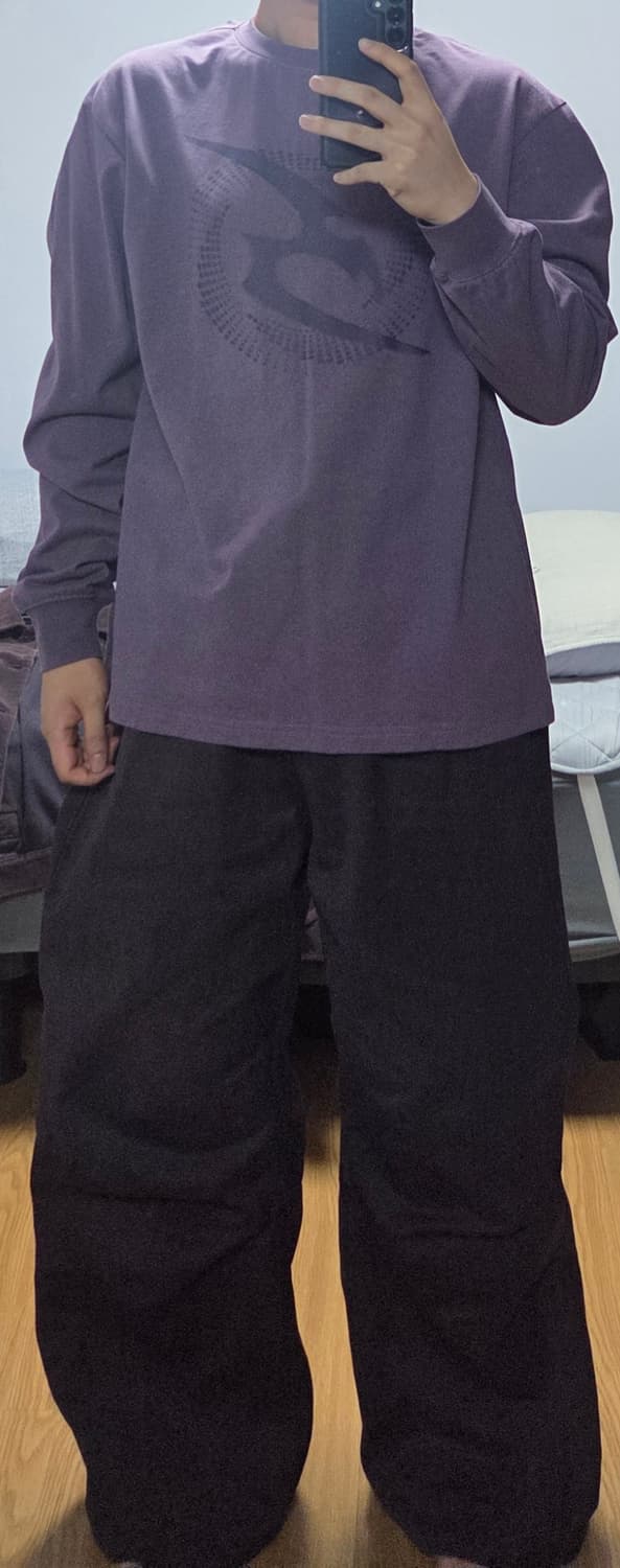 에잇세컨즈 빅 로고 티셔츠 그레이시 바이올렛 M 상품이미지2