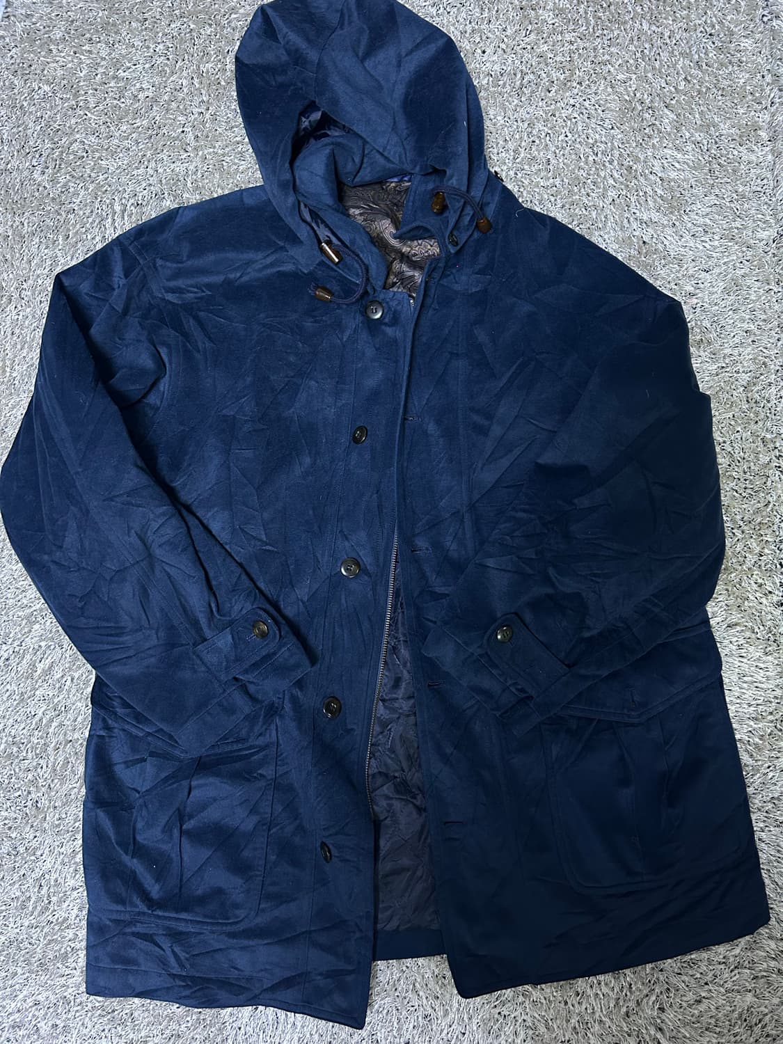 일제 스웨이드느낌 후드자켓 사이즈 105~110 상품이미지1