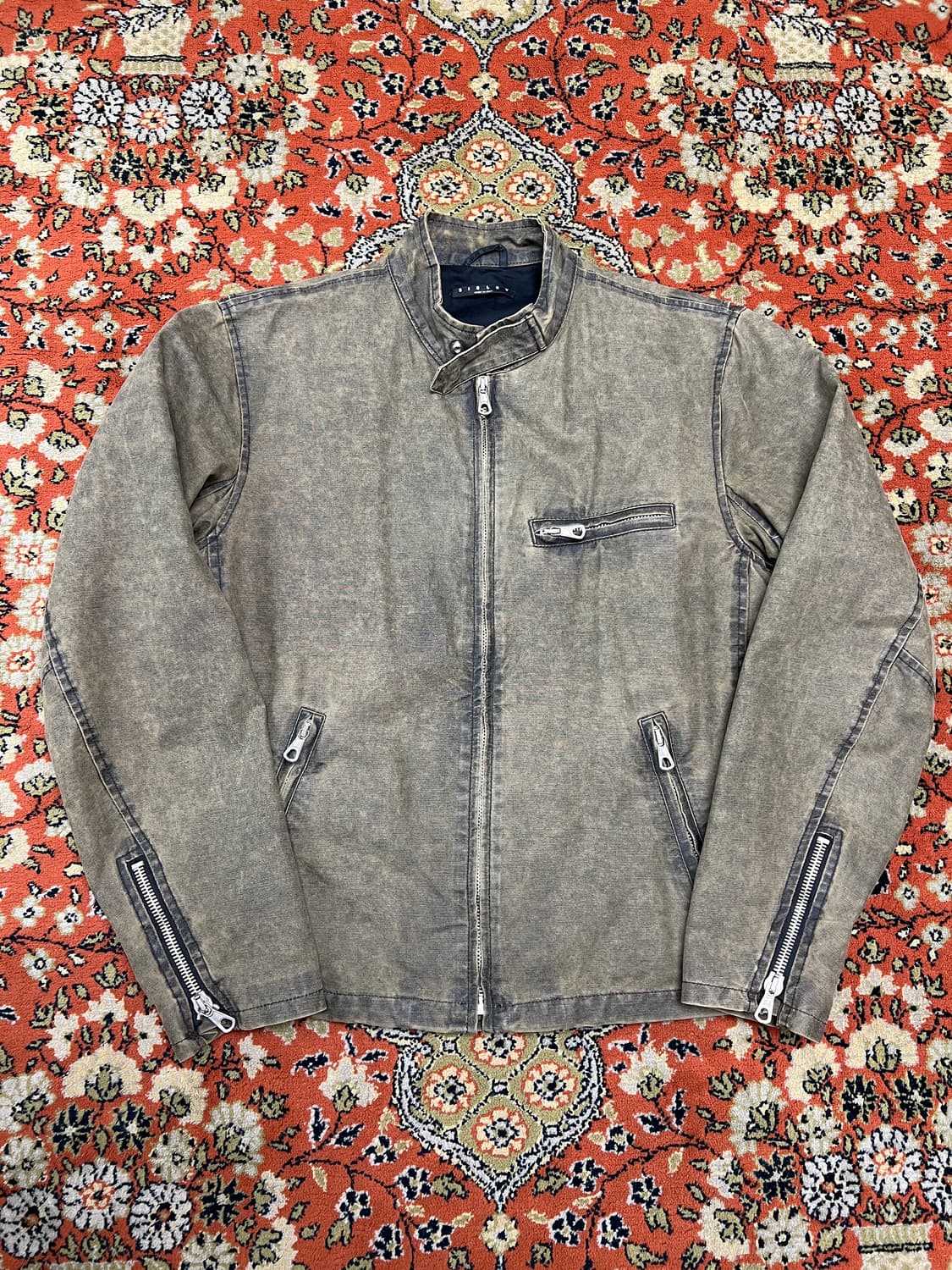 시슬리 카페레이서 브라운 데님 라이더자켓 L 상품이미지1