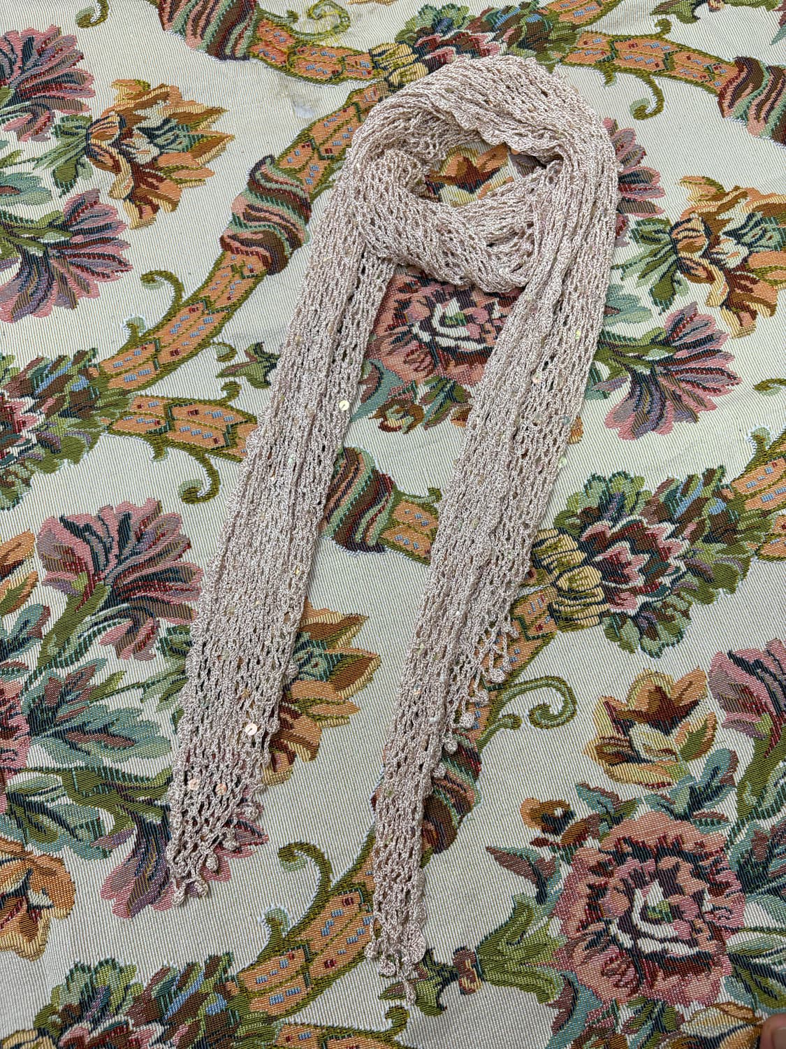 히피 모리 핑크 베이지 머플러 상품이미지2