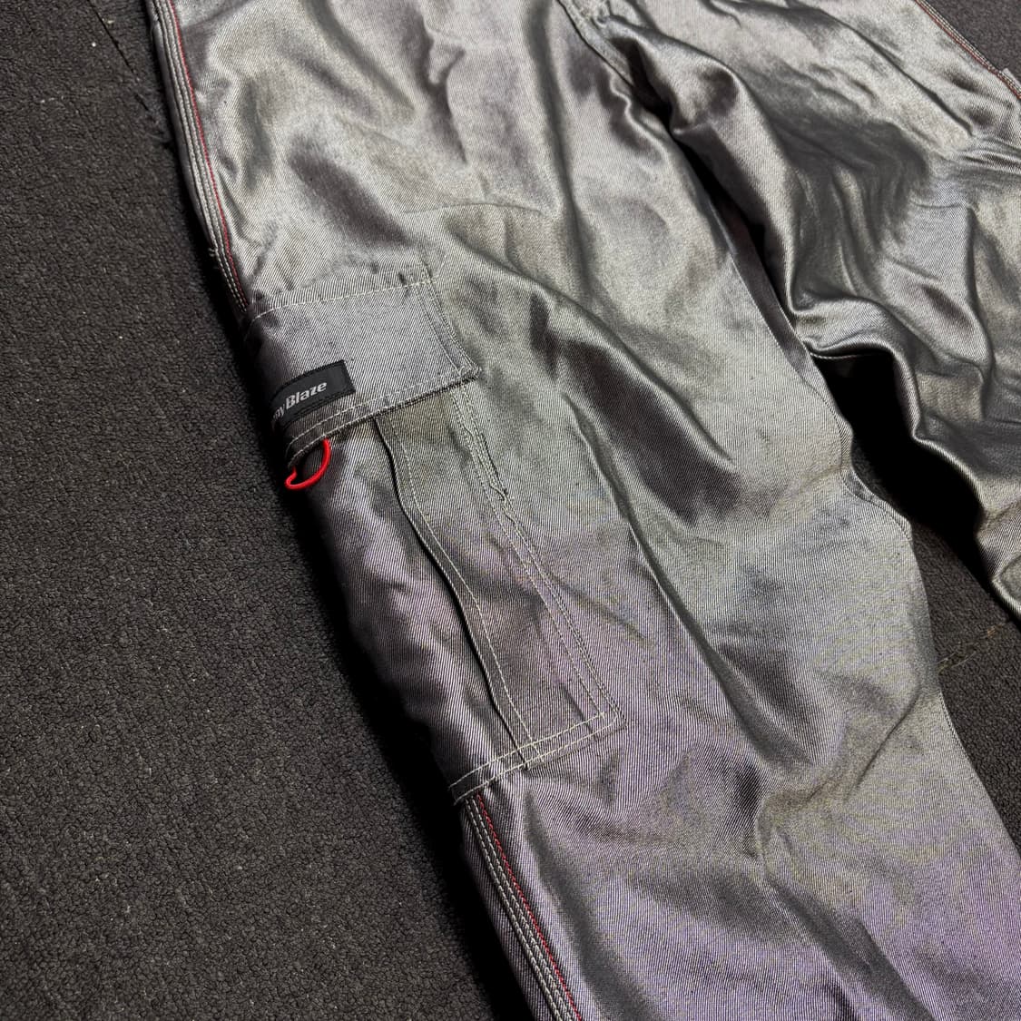 00s 조니 블레이즈 유광 실버 힙합 와이드 팬츠 34 상품이미지3