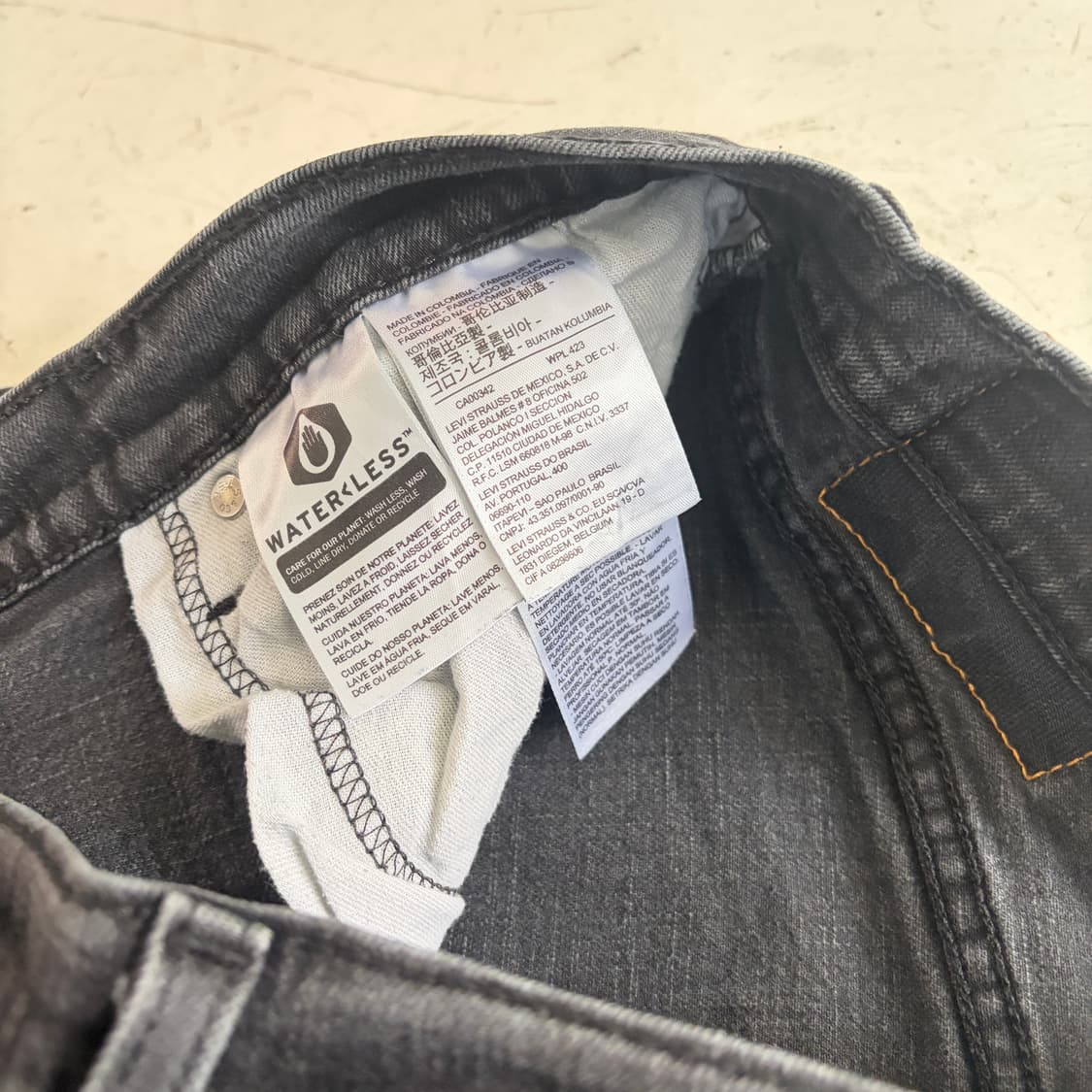 리바이스 559 빈티지 흑청 데님팬츠 36x32 상품이미지4