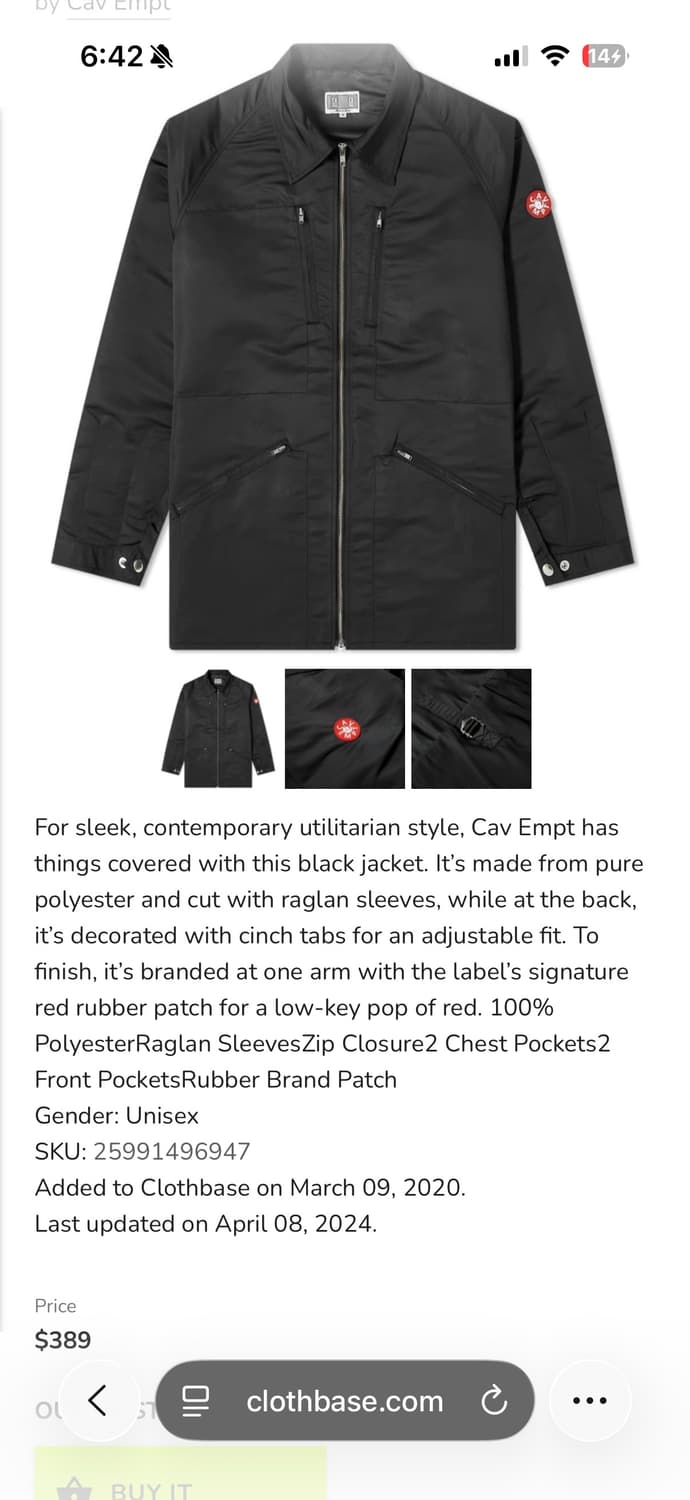 20SS C.E COLLARED ZIP JACKET 상품이미지10