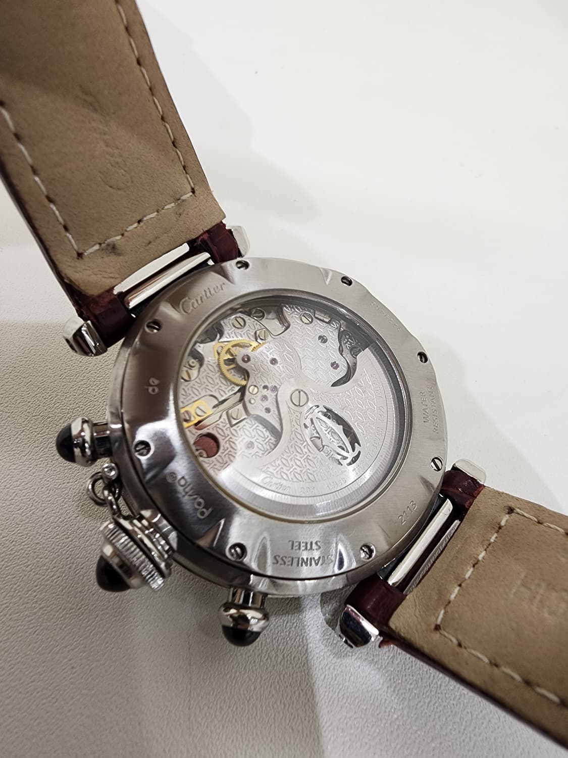 까르띠에 파샤 오토매틱 스틸 시계 38mm 2113 상품이미지7