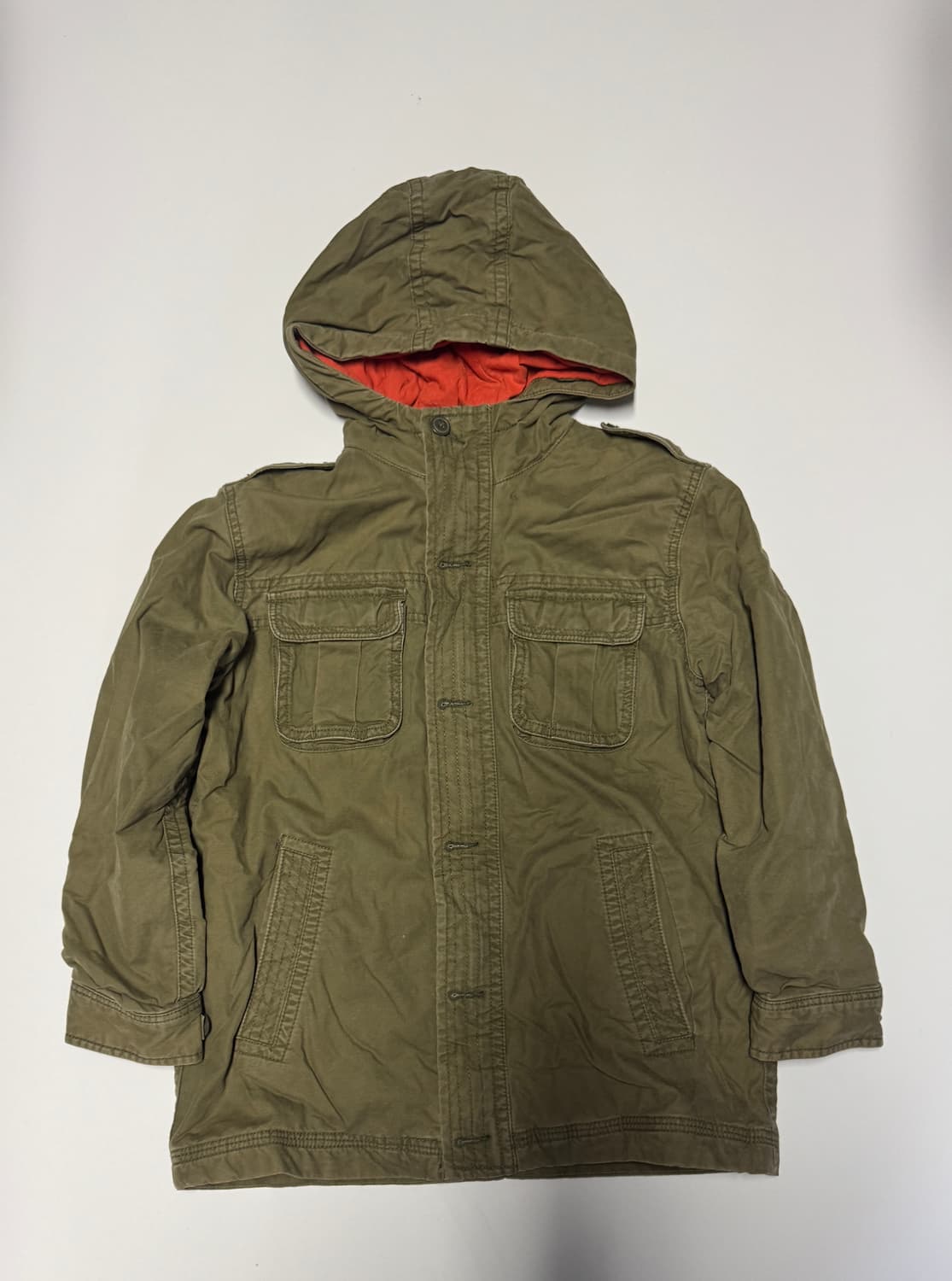 여성 Gap 갭 밀리터리 투 포켓 워크 자켓 M 카키 상품이미지1