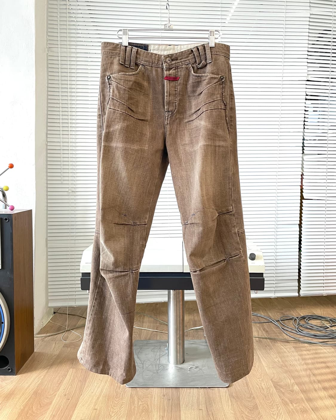 [M] 마리떼프랑소와저버 플레어 브라운 데님 팬츠 상품이미지4