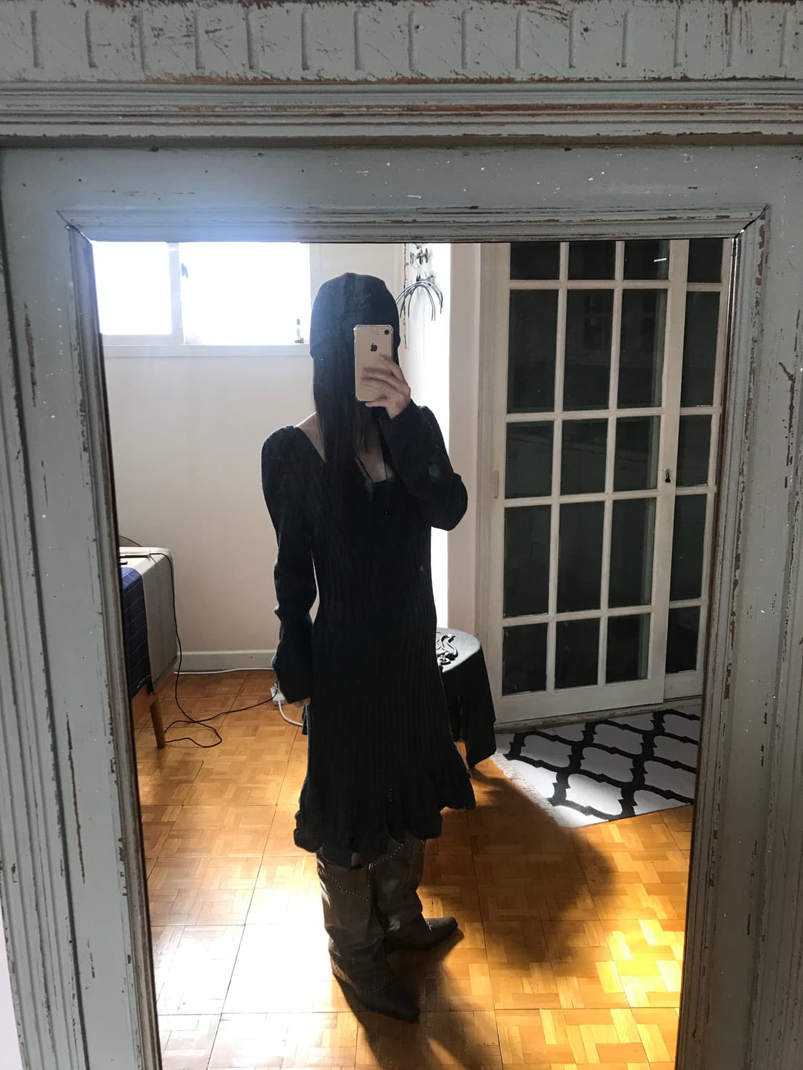 vintage frill pocket knit one-piece 상품이미지3