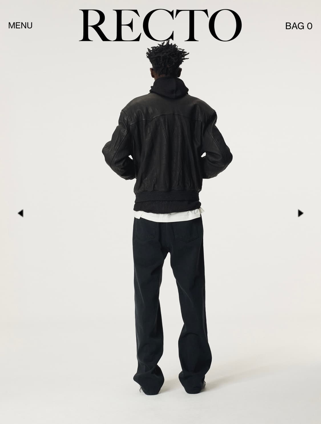 렉토 벤 크링클 레더 점퍼 가죽 자켓 블랙 상품이미지5