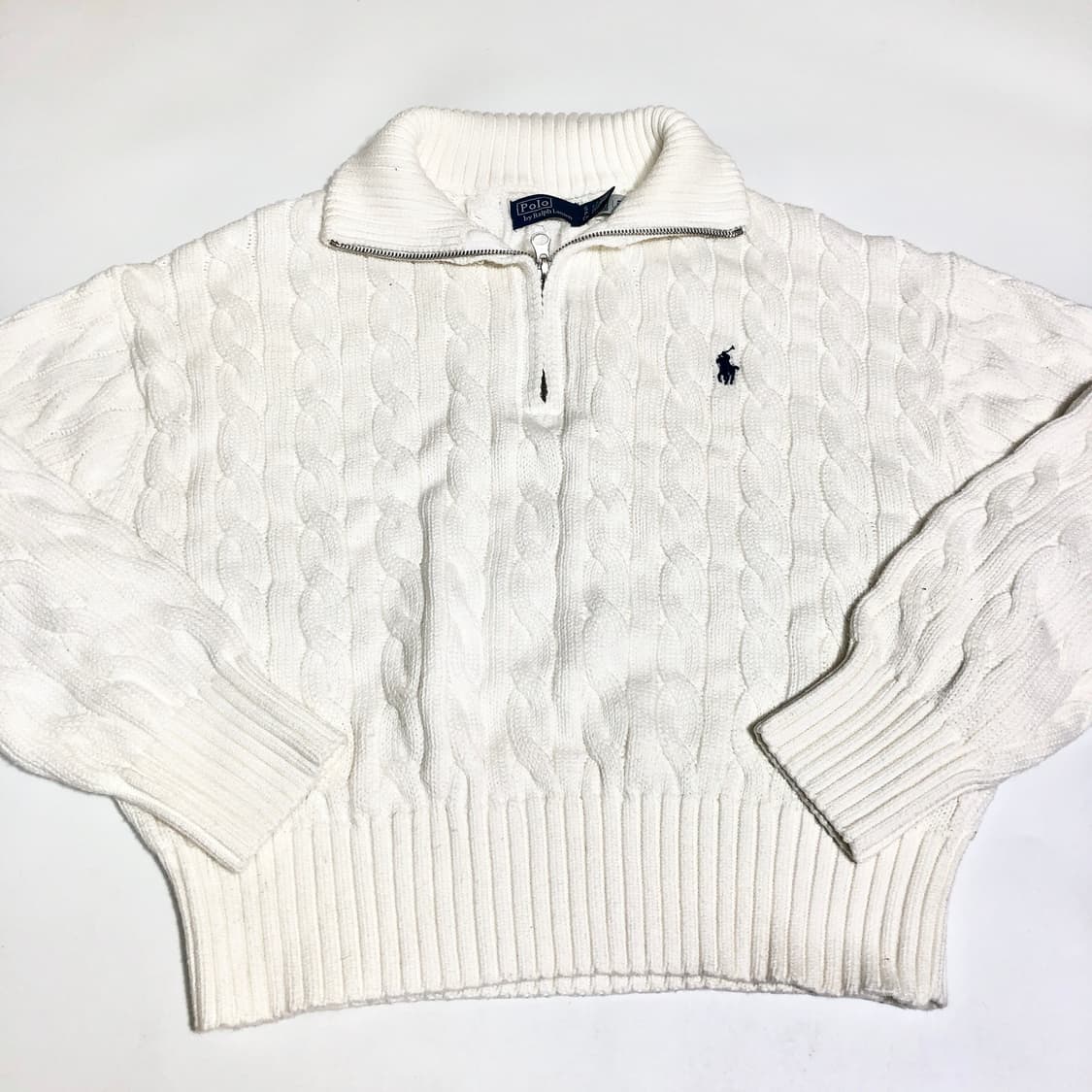 폴로 랄프로렌 케이블 하프집업 니트 S 상품이미지6