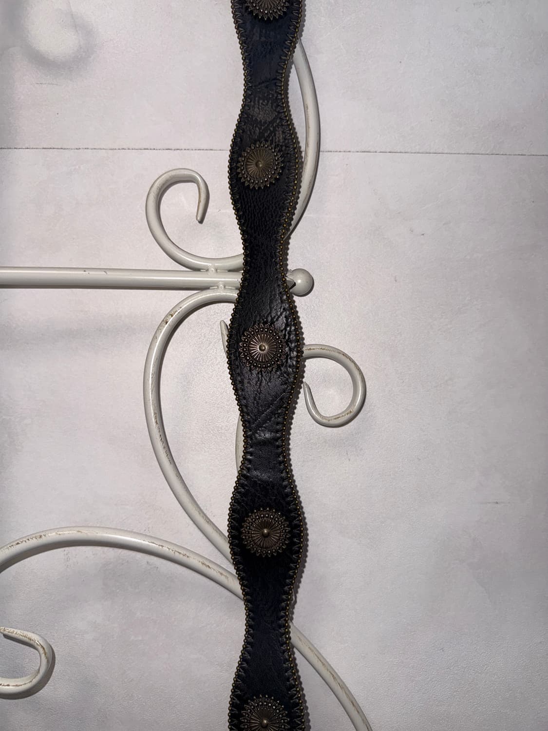 Black oriental charm wave buckle belt 상품이미지5