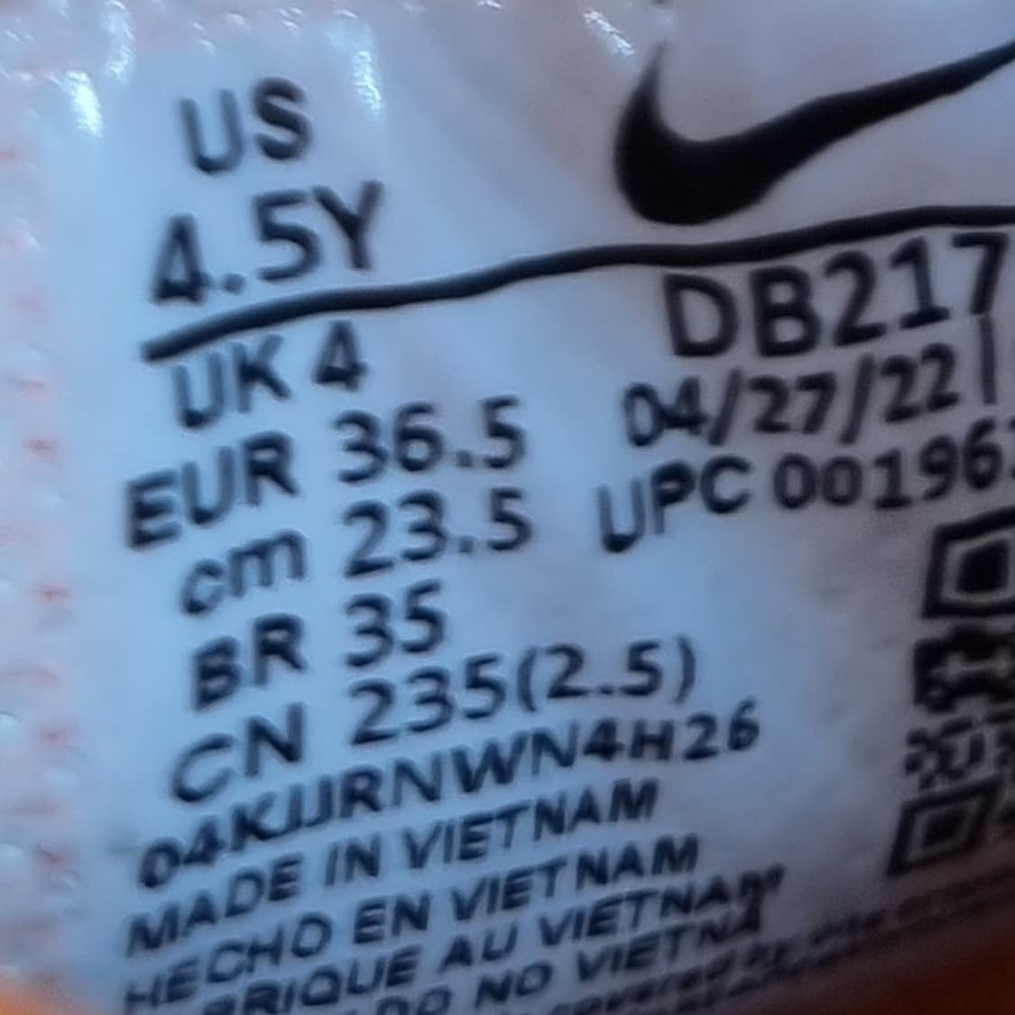 나이키 덩크 하이 오렌지 하이탑 235 상품이미지6