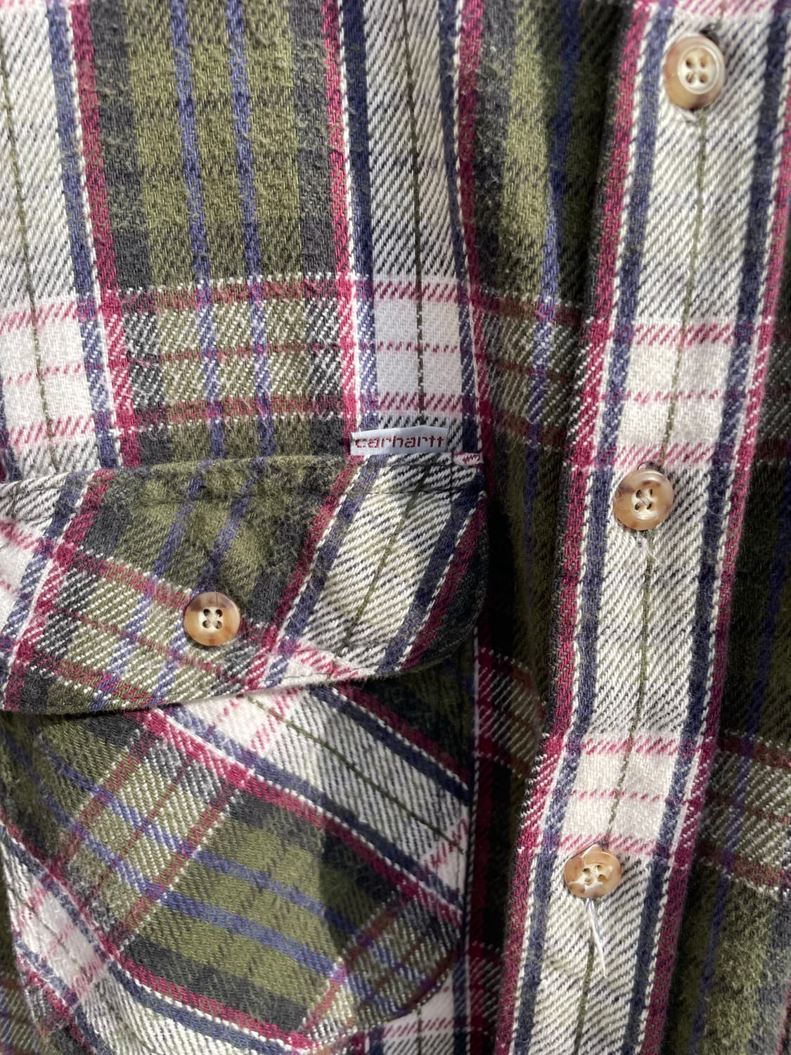 90s 칼하트 헤비웨이트 플란넬 셔츠 상품이미지4