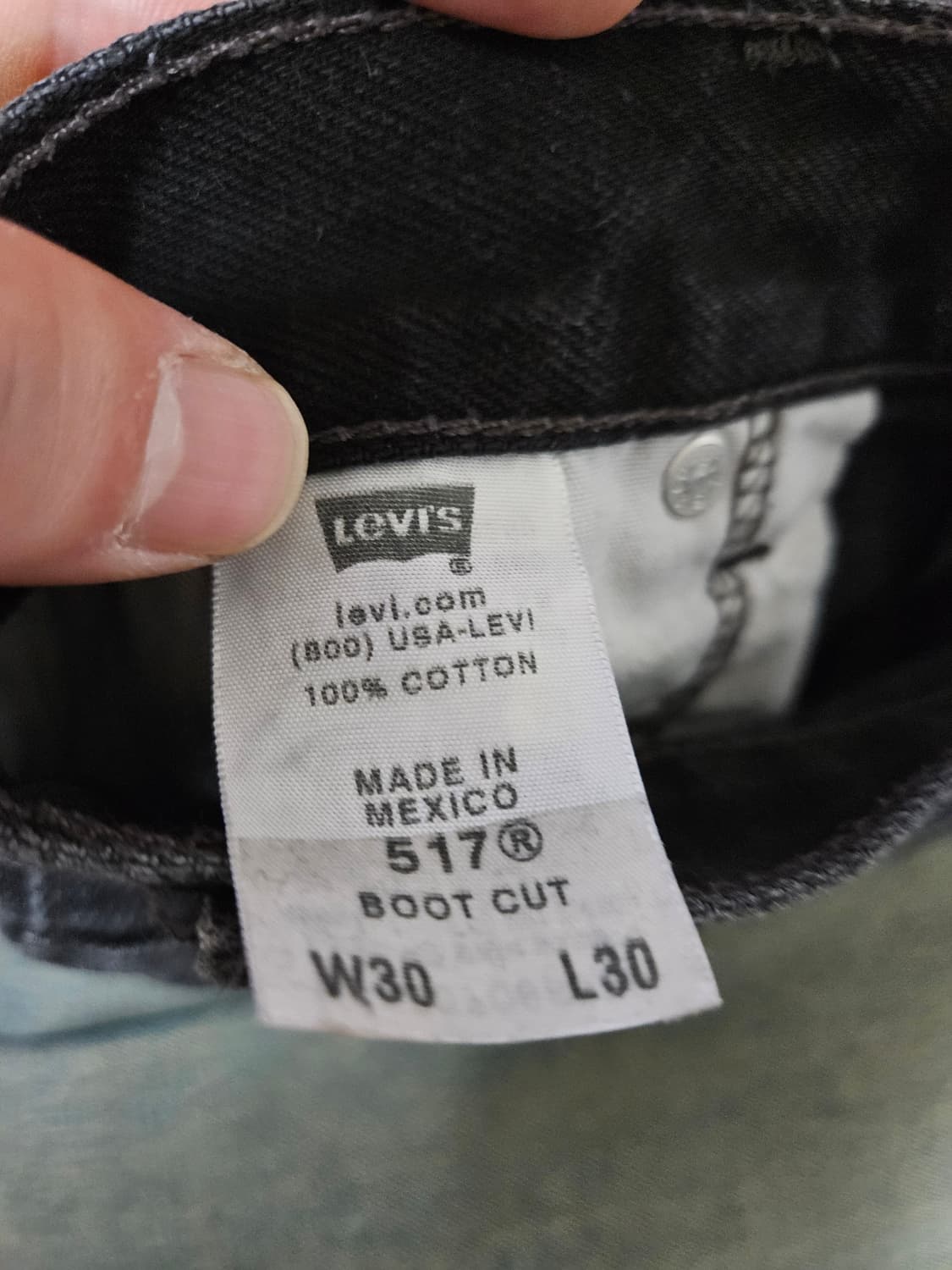 00년 levi's 517 부츠컷 흑청 30x30 상품이미지7