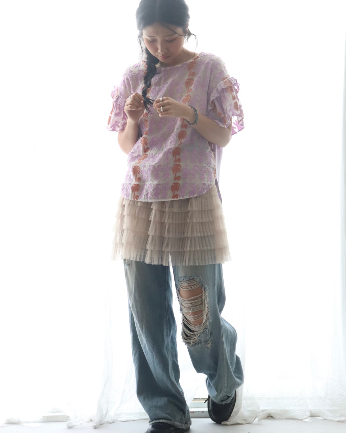 [Tsumori Chisato] Palm Tree Frill Blouse 상품이미지8