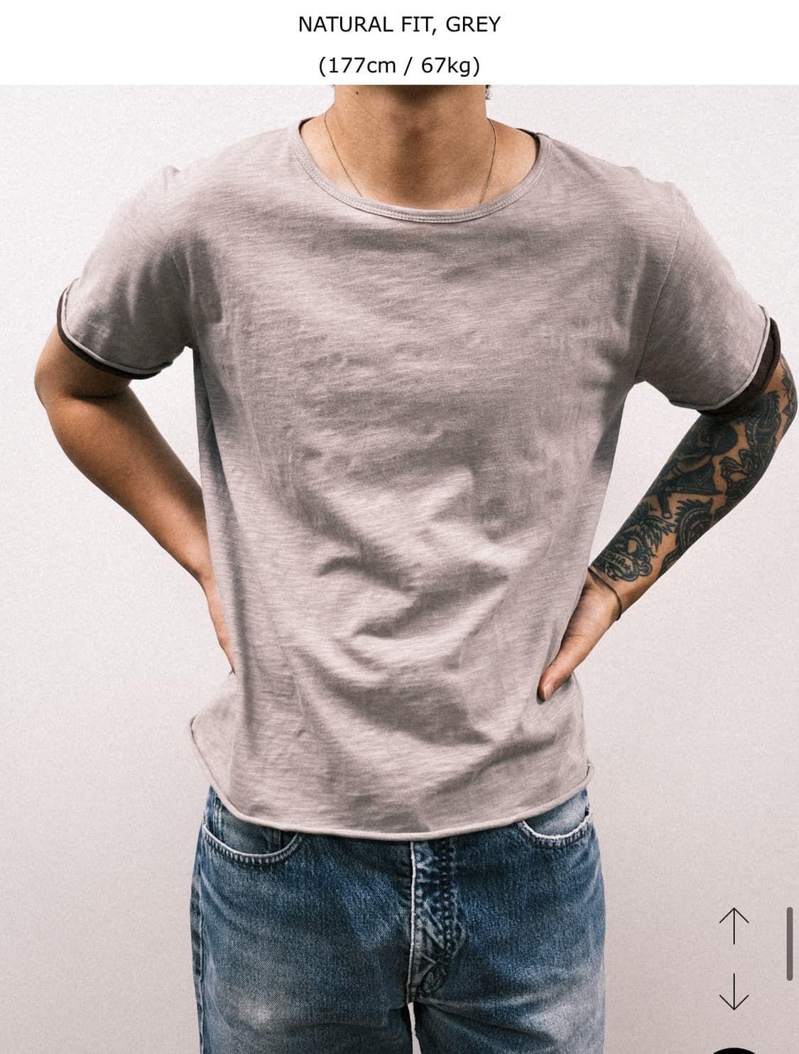 Leekie 2.R.L T shirts 그레이 네추럴 상품이미지2