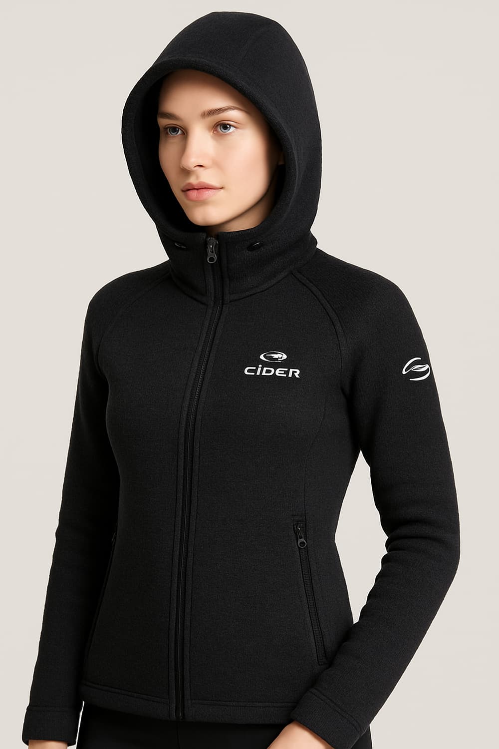 (레어템)아이더(EIDER) 여성 니트 캐주얼 플리스 기모후드 집업 M 상품이미지2