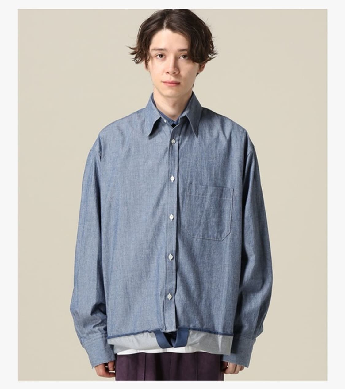 NEON SIGN - SANDWICH DENIM SHIRT 상품이미지5