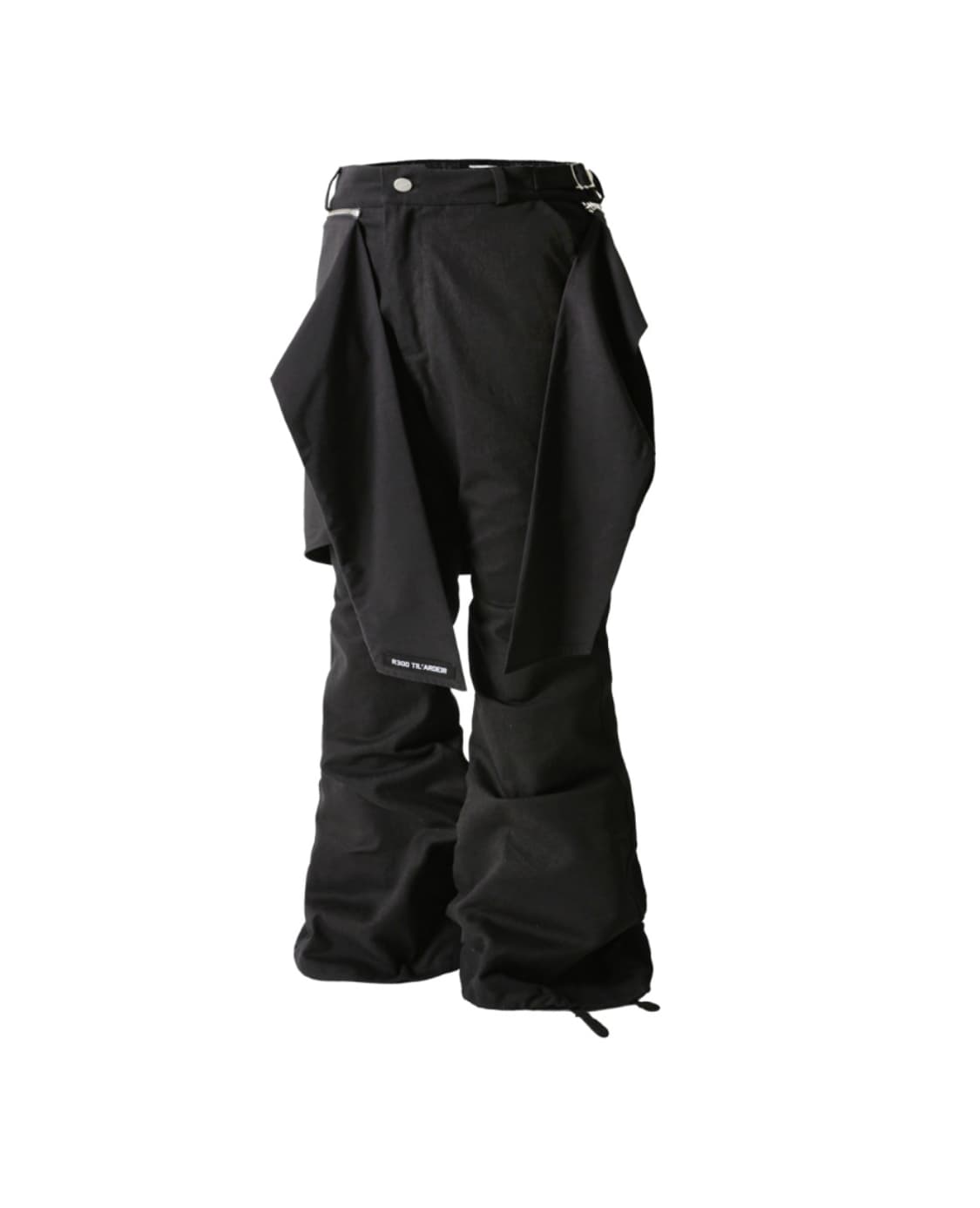 로아링라드 셔츠 지퍼 플레어 팬츠 블랙 M 상품이미지2