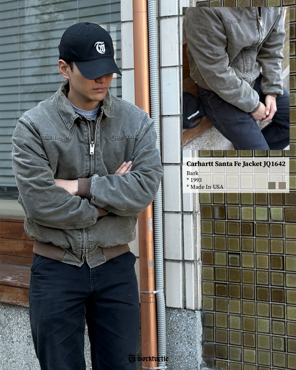 90s 칼하트 산타페 JQ1642 BARK L USA🇺🇸 상품이미지2