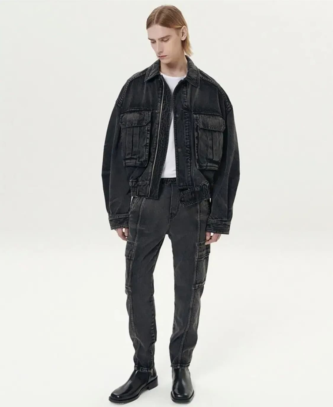 DNSR 디앤에스알 블랙 데님 트러커 상품이미지3