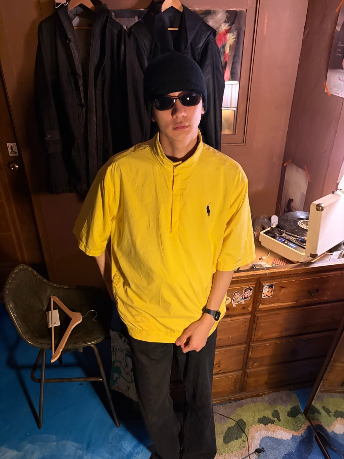 Polo ralph lauren golf yellow half shirt 상품이미지1