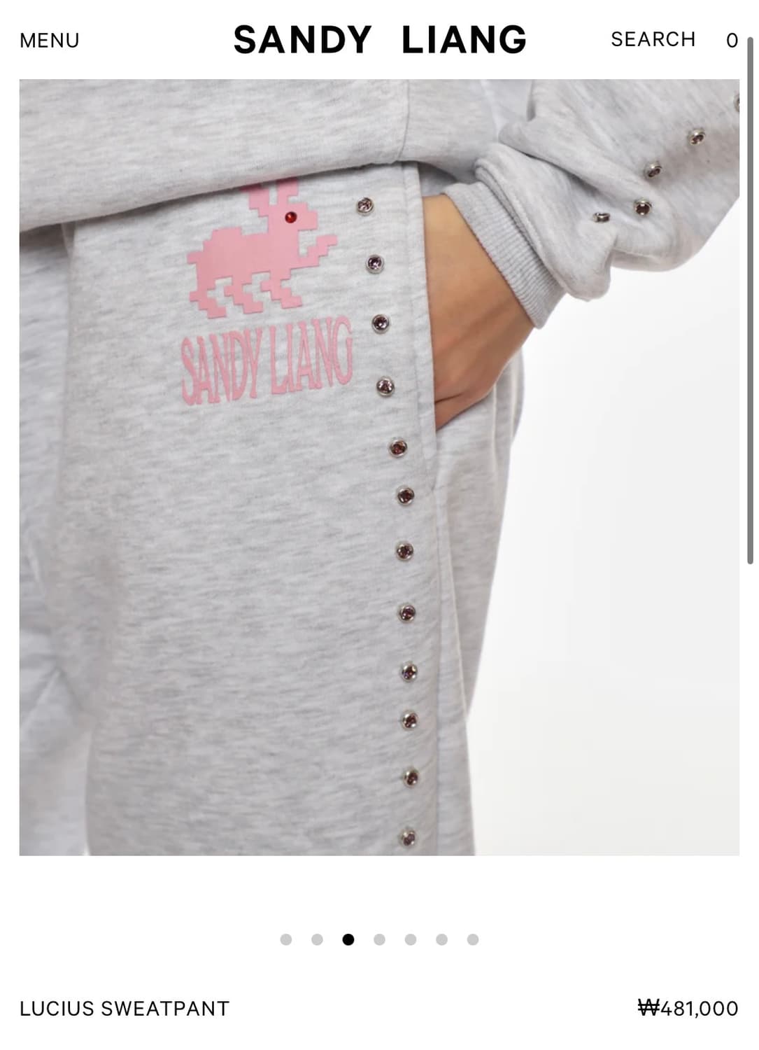 [XS,S,M]샌디리앙 26ss LUCIUS 스터드 스웨트팬츠 상품이미지6
