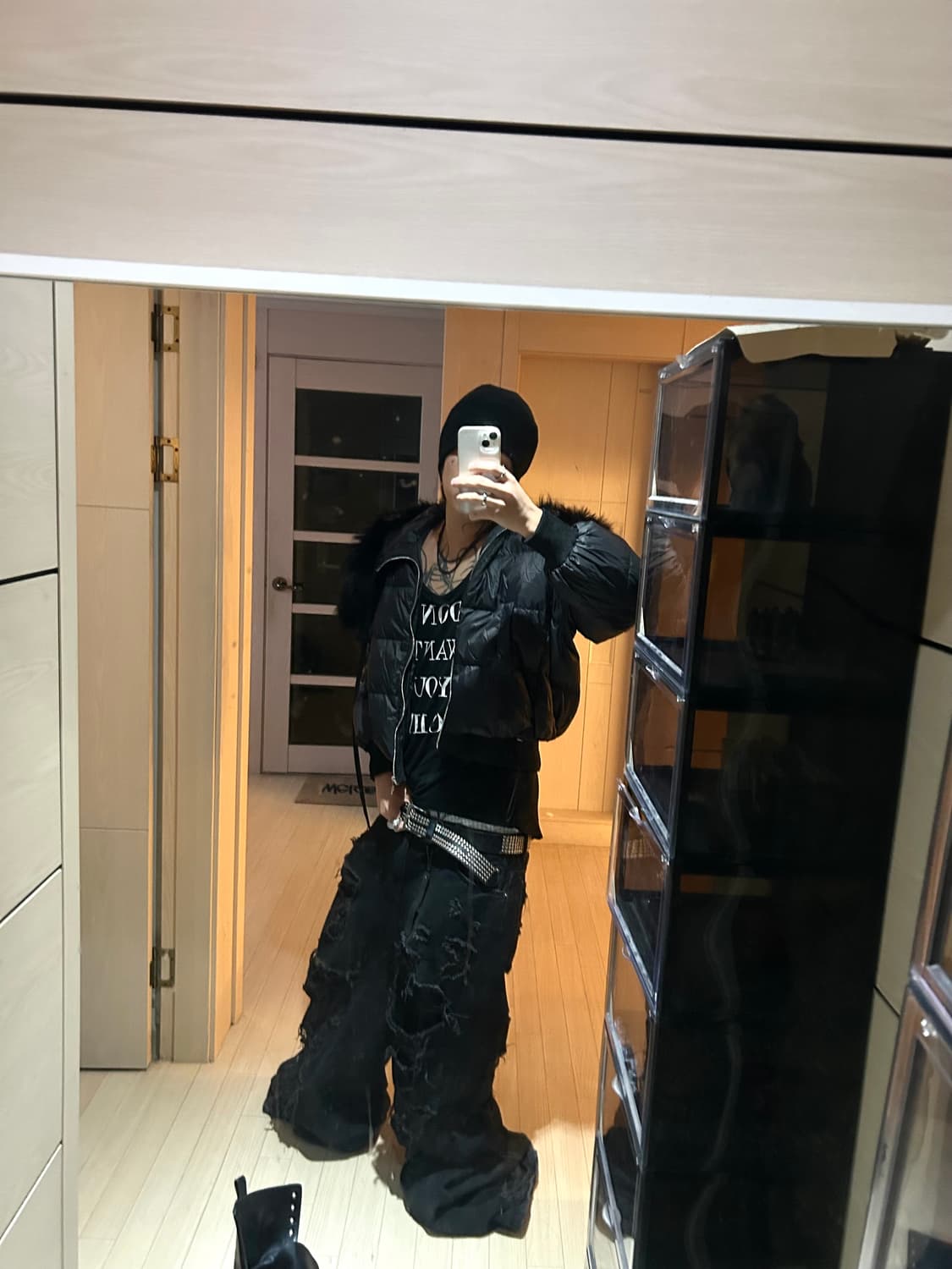 Black Fur n2b Puffer Jacket 상품이미지6