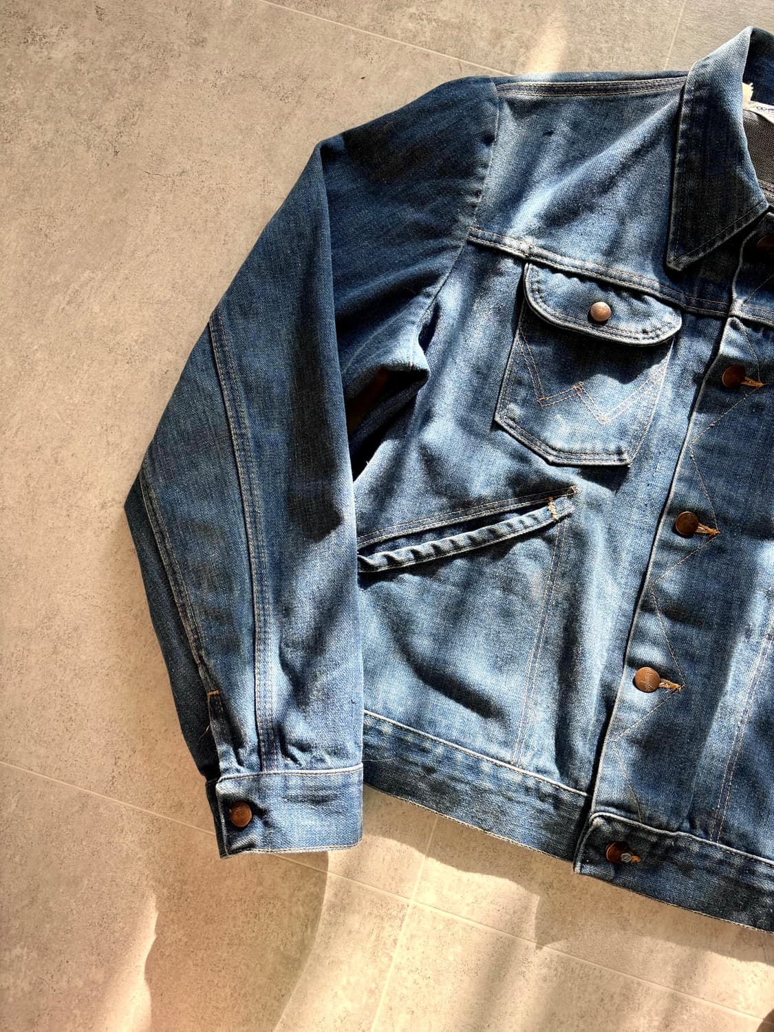 70's 랭글러 M125 데님 트러커 자켓 42 상품이미지4