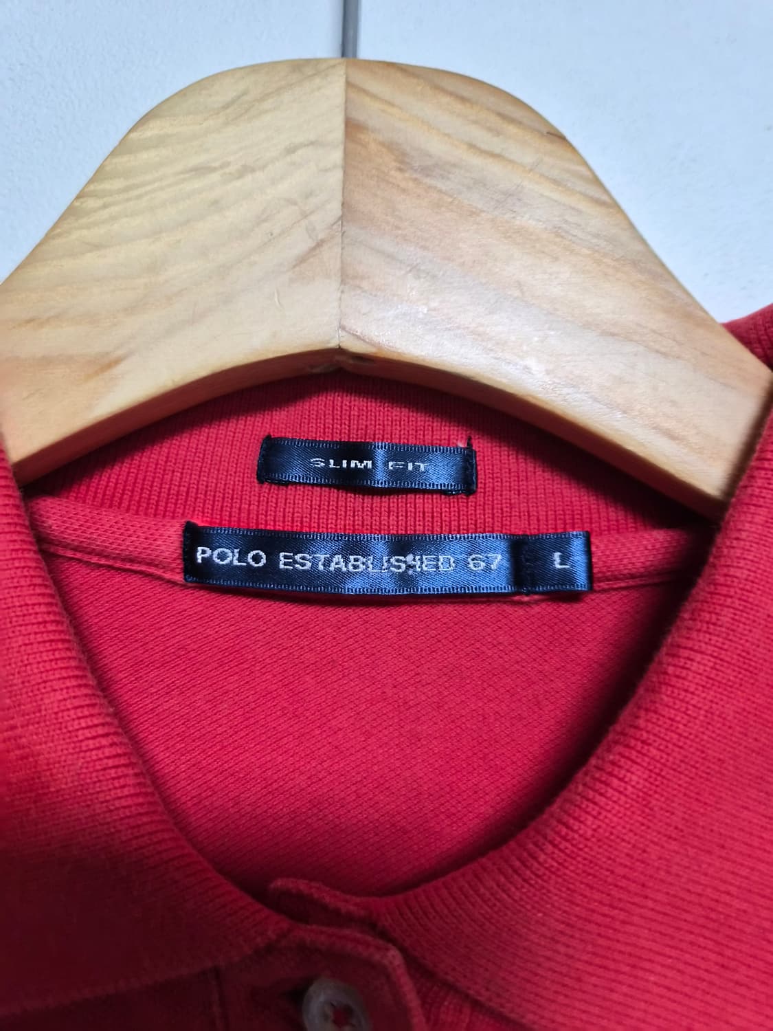 폴로랄프로렌Polo 레드 코튼 카라 원피스 L - T159 상품이미지4