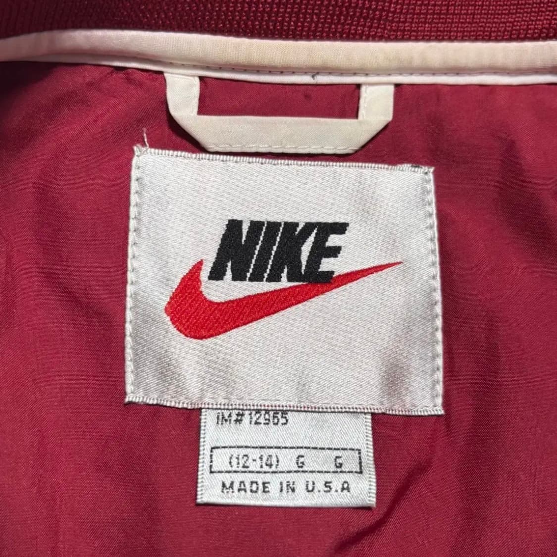 나이키 올드스쿨 버건디 풀오버 웜업 상품이미지4