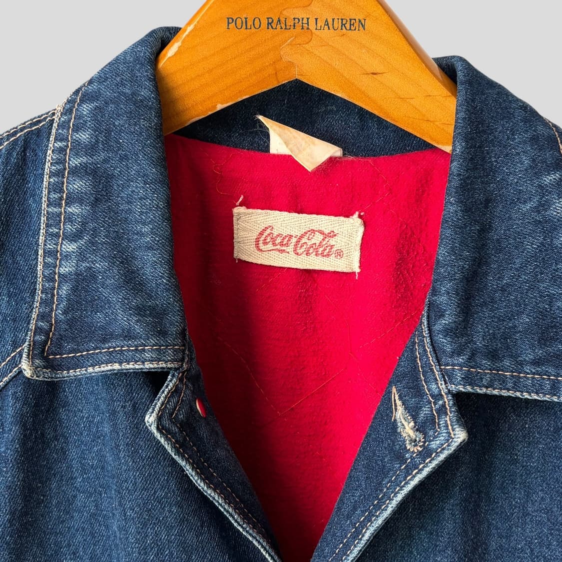(L)빈티지 코카콜라 데님 커버올 자켓  상품이미지3