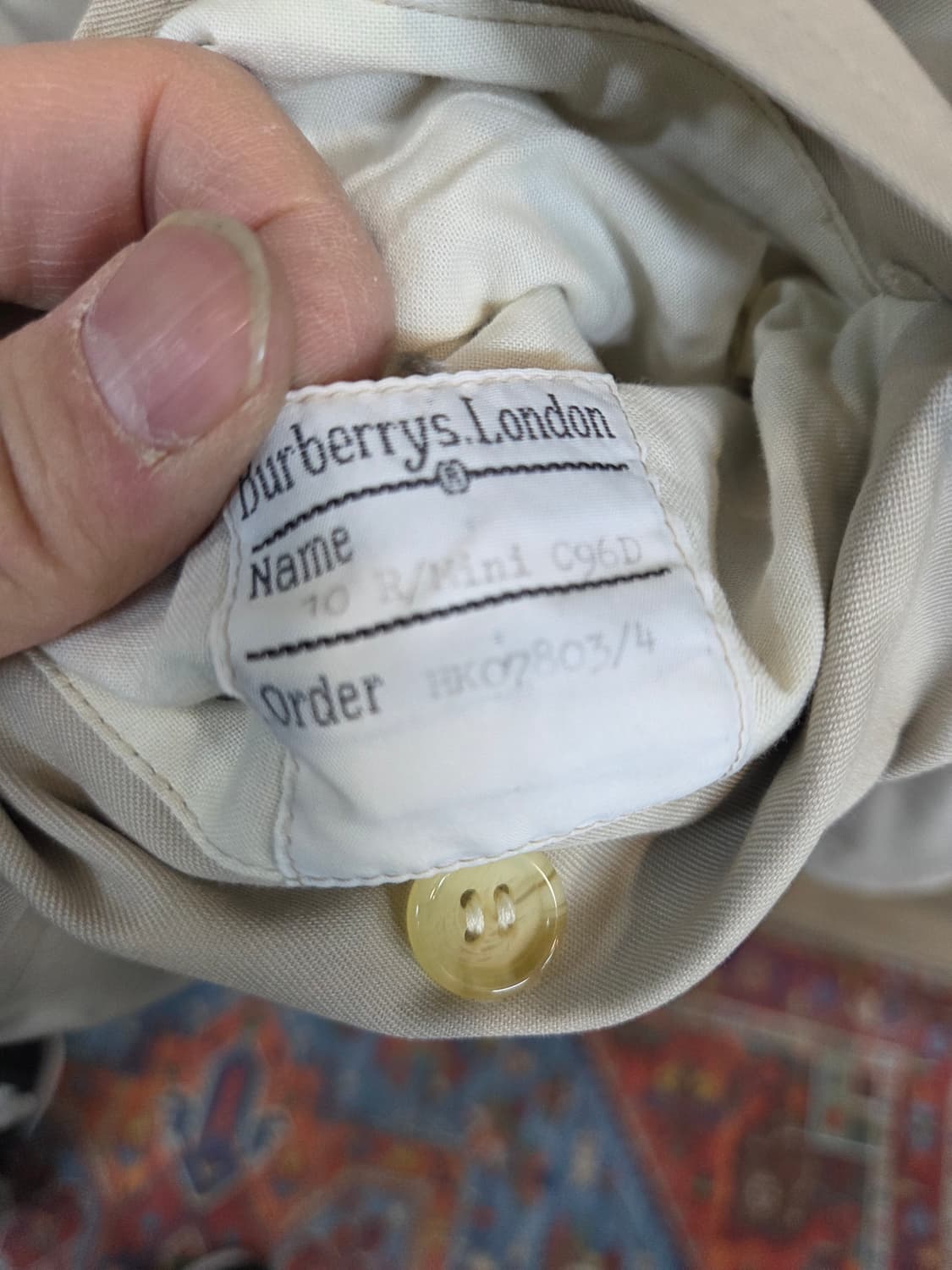 버버리 올드스쿨 벨티드 싱글코트 남성기준 m 상품이미지5