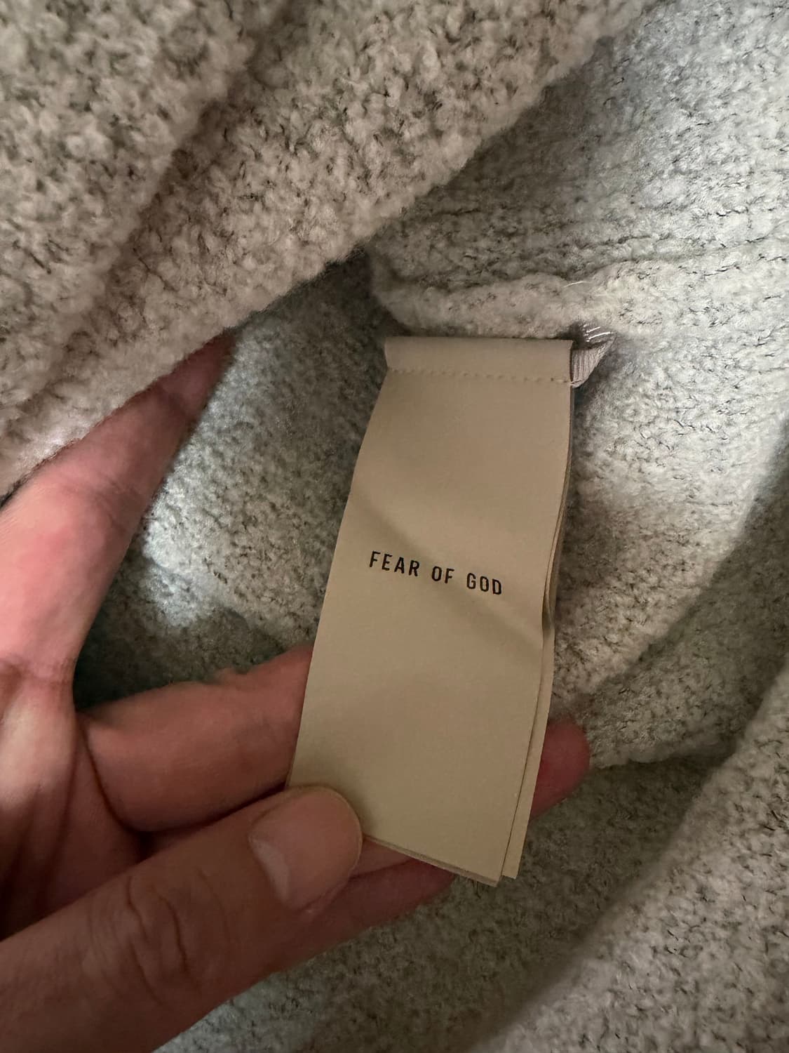 피어오브갓 7th 부클 폴로 니트 블랙 그레이 XL 상품이미지4