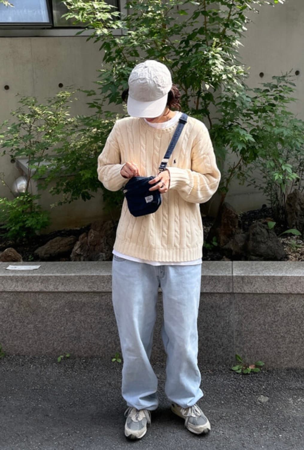 포터 클래식 인디고 코튼 숄더백 상품이미지1