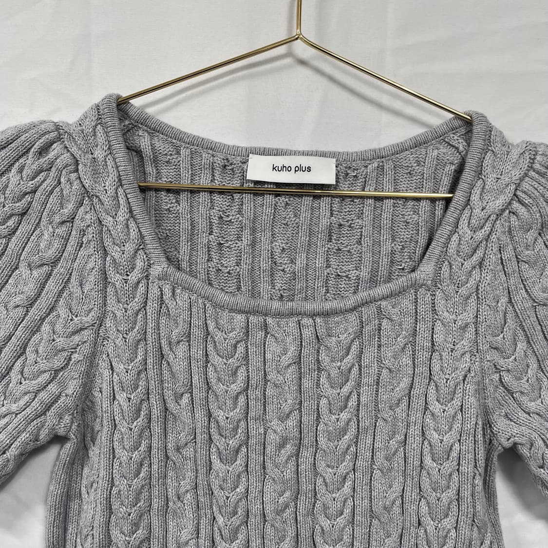 구호플러스 캐시미어 블렌드 케이블 니트 상품이미지5
