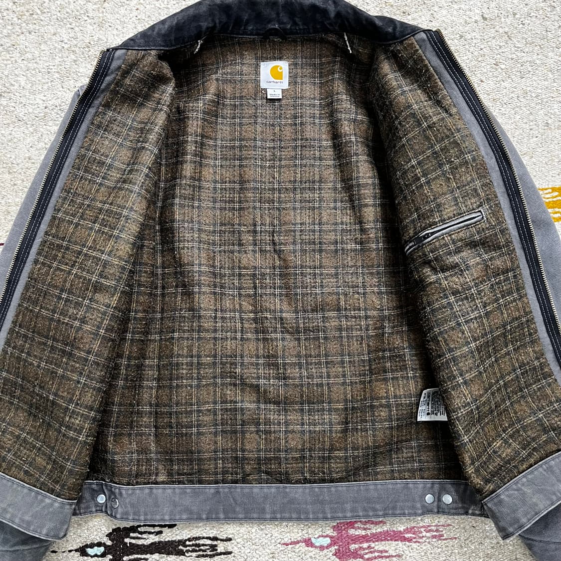 칼하트 J97 디트로이트 자켓 그레이블 gvl 상품이미지8