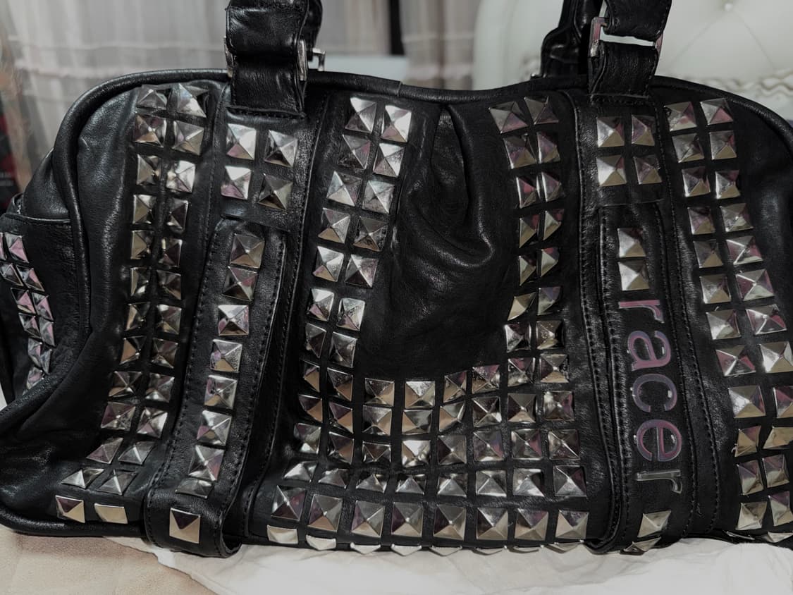 racerworldwide 스터드 레더 백 가방 상품이미지8