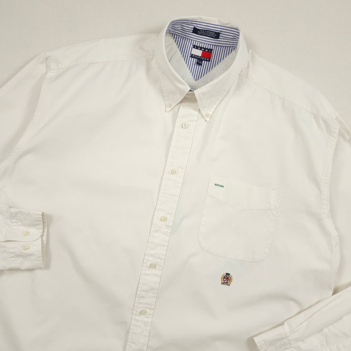 2XL(110) 타미 힐피거 화이트 헤비셔츠 상품이미지1