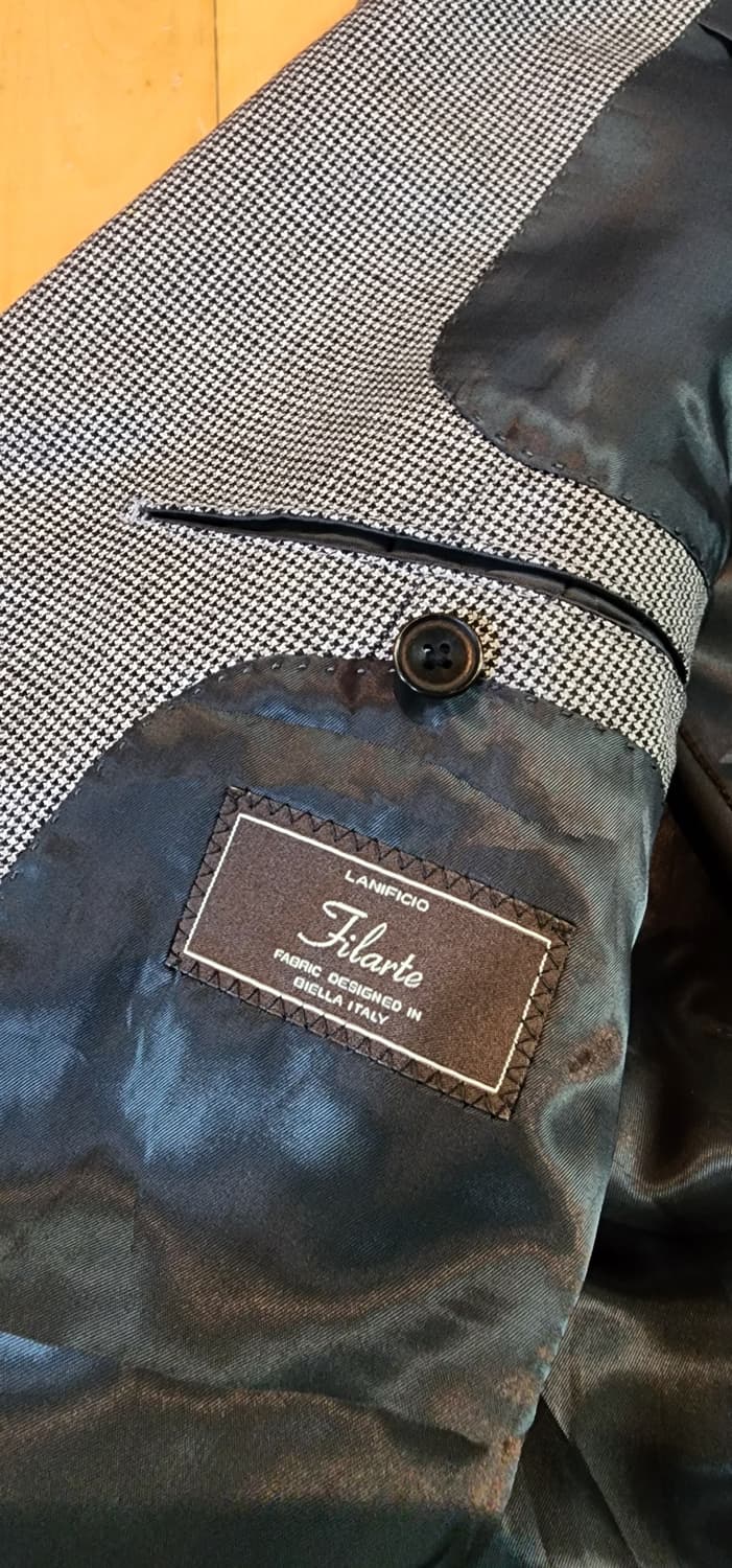 (간절기용)힐튼 그레이 잔체크 울자켓 L 상품이미지8